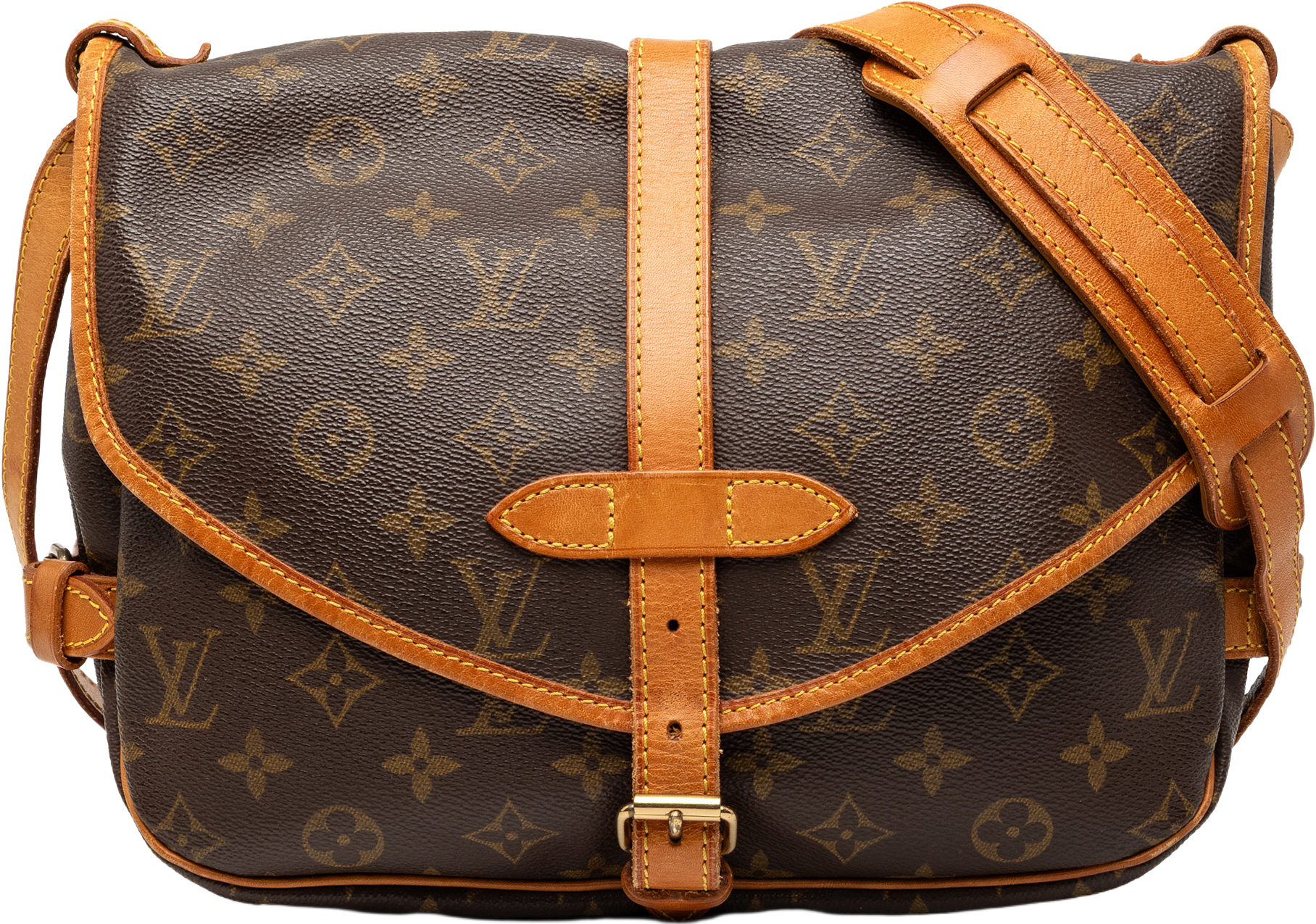 Louis Vuitton Monogram Saumur 25, från Luxclusif, i färgen brown.