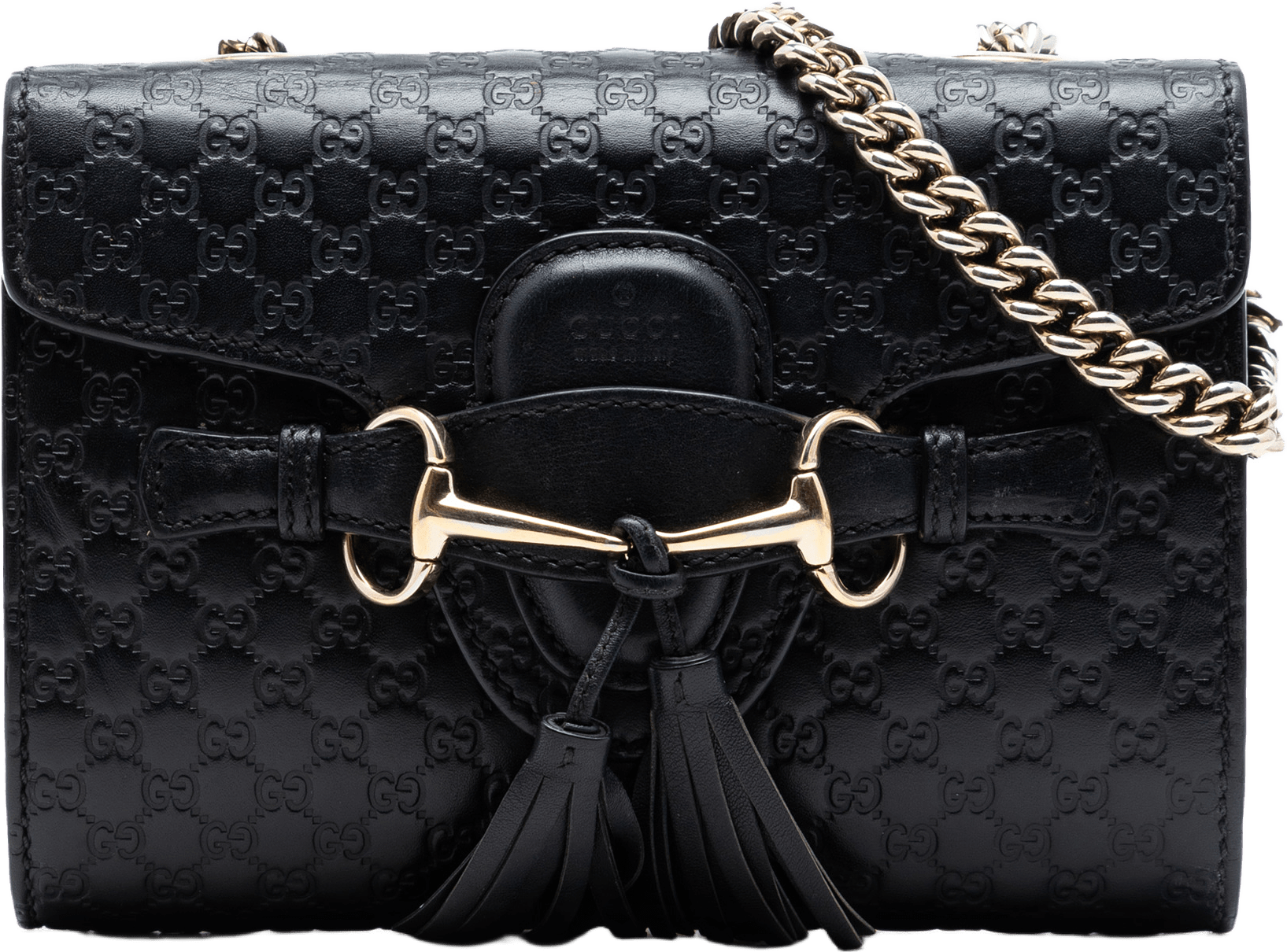 Gucci Mini Microguccissima Emily Crossbody, från Luxclusif, i färgen black.