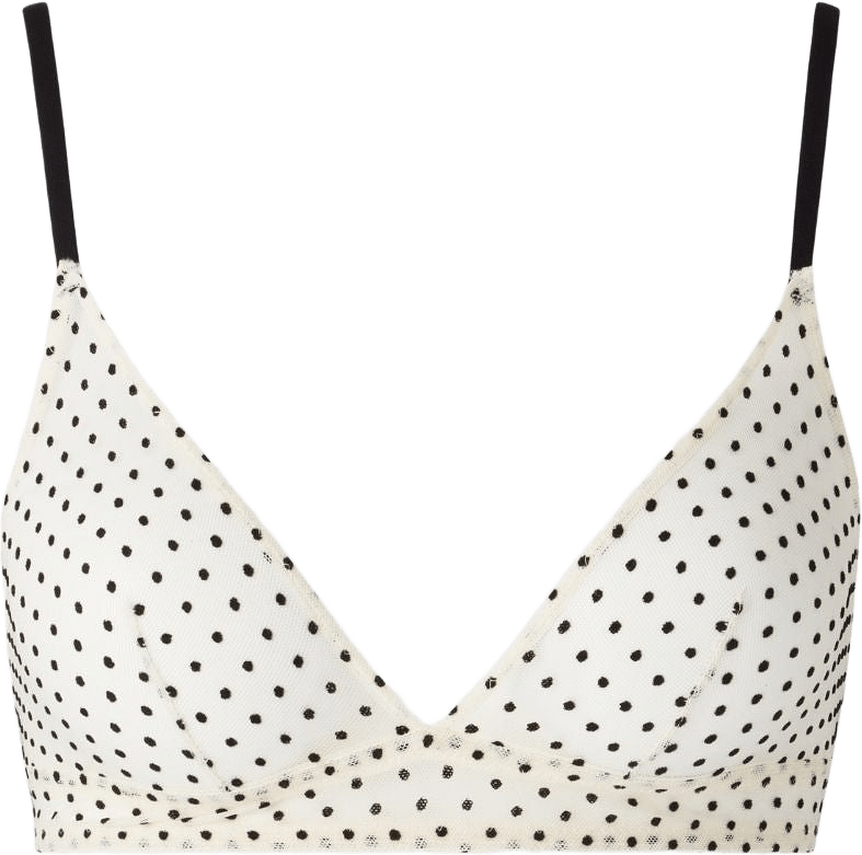 Mesh Triangle Bralette, från Understatement, i färgen cream/black.