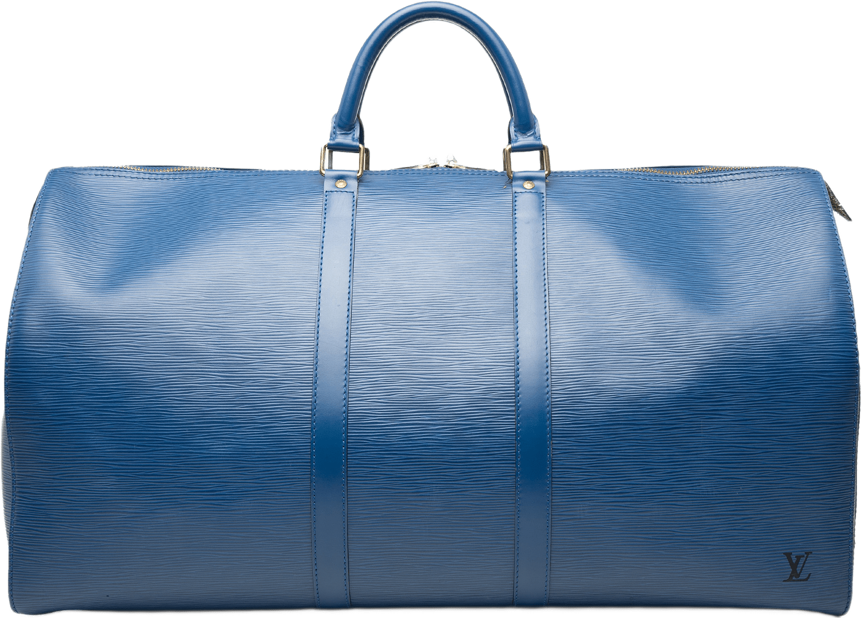Louis Vuitton Epi Keepall 55, från Luxclusif, i färgen blå.