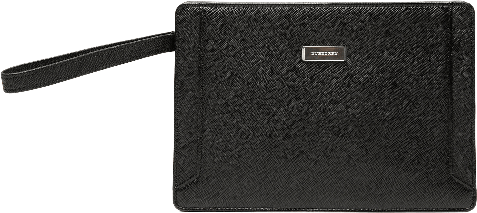 Burberry Leather Clutch, från Luxclusif, i färgen black.