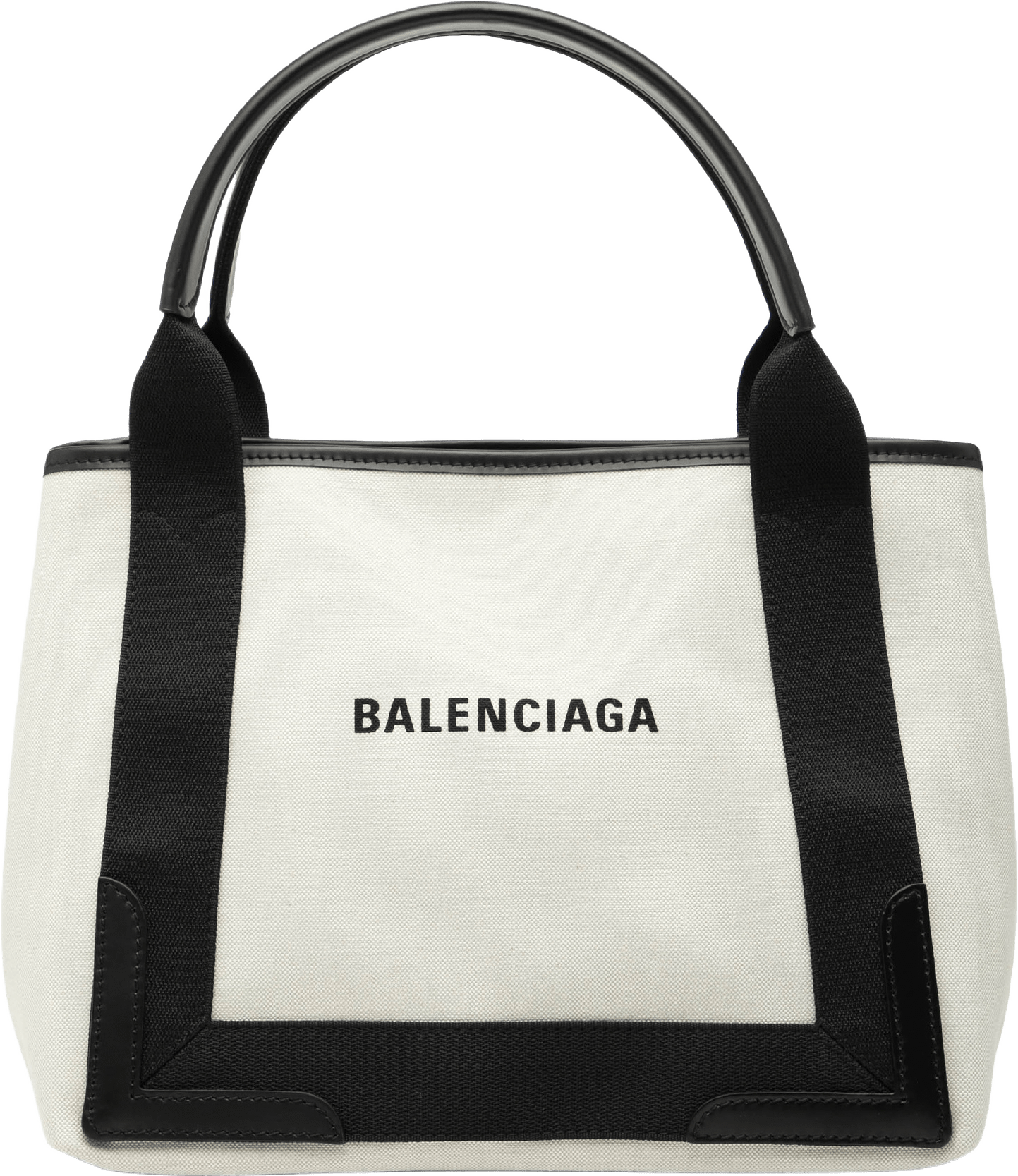 Balenciaga Canvas Navy Cabas Tote S, från Luxclusif, i färgen white.