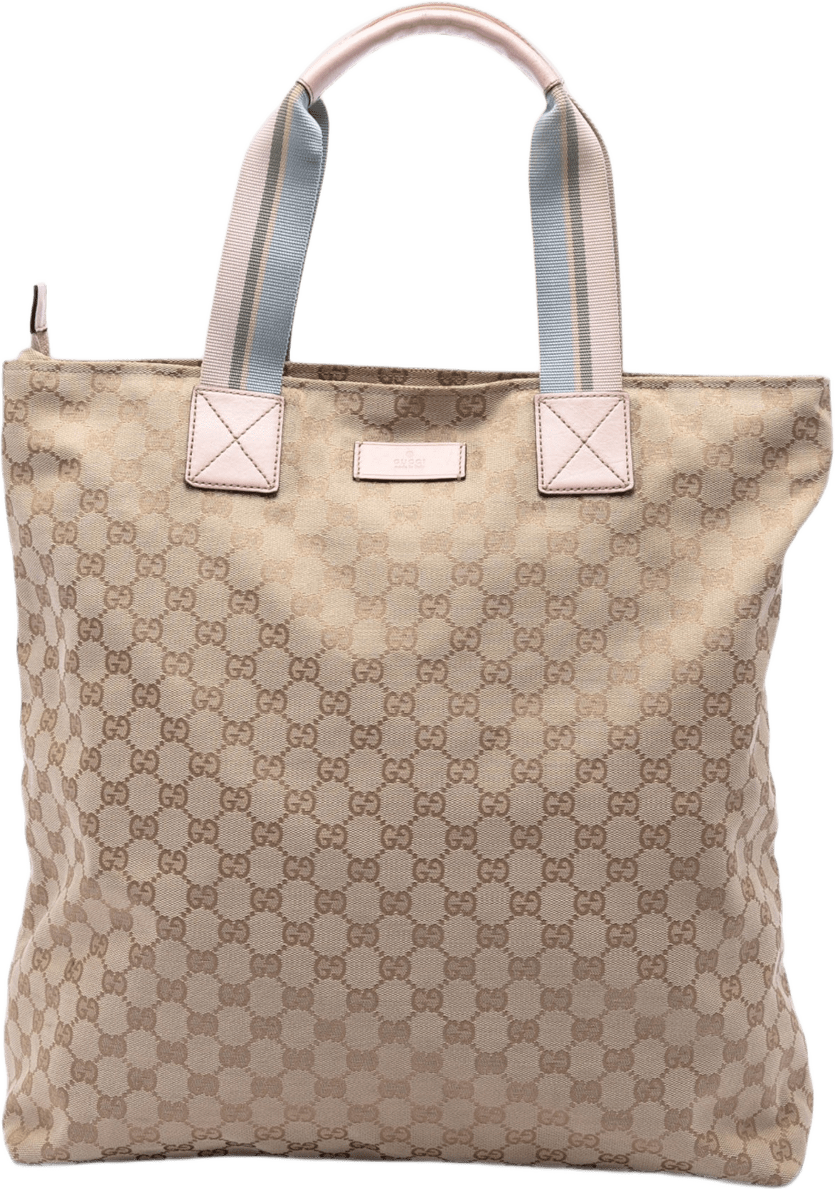 Gucci Gg Canvas Web Vertical Tote, från Luxclusif, i färgen beige.