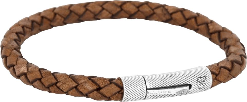 Silver/läderarmband | flätat | Nobel By Billgren, från by BILLGREN, i färgen brun & silver.