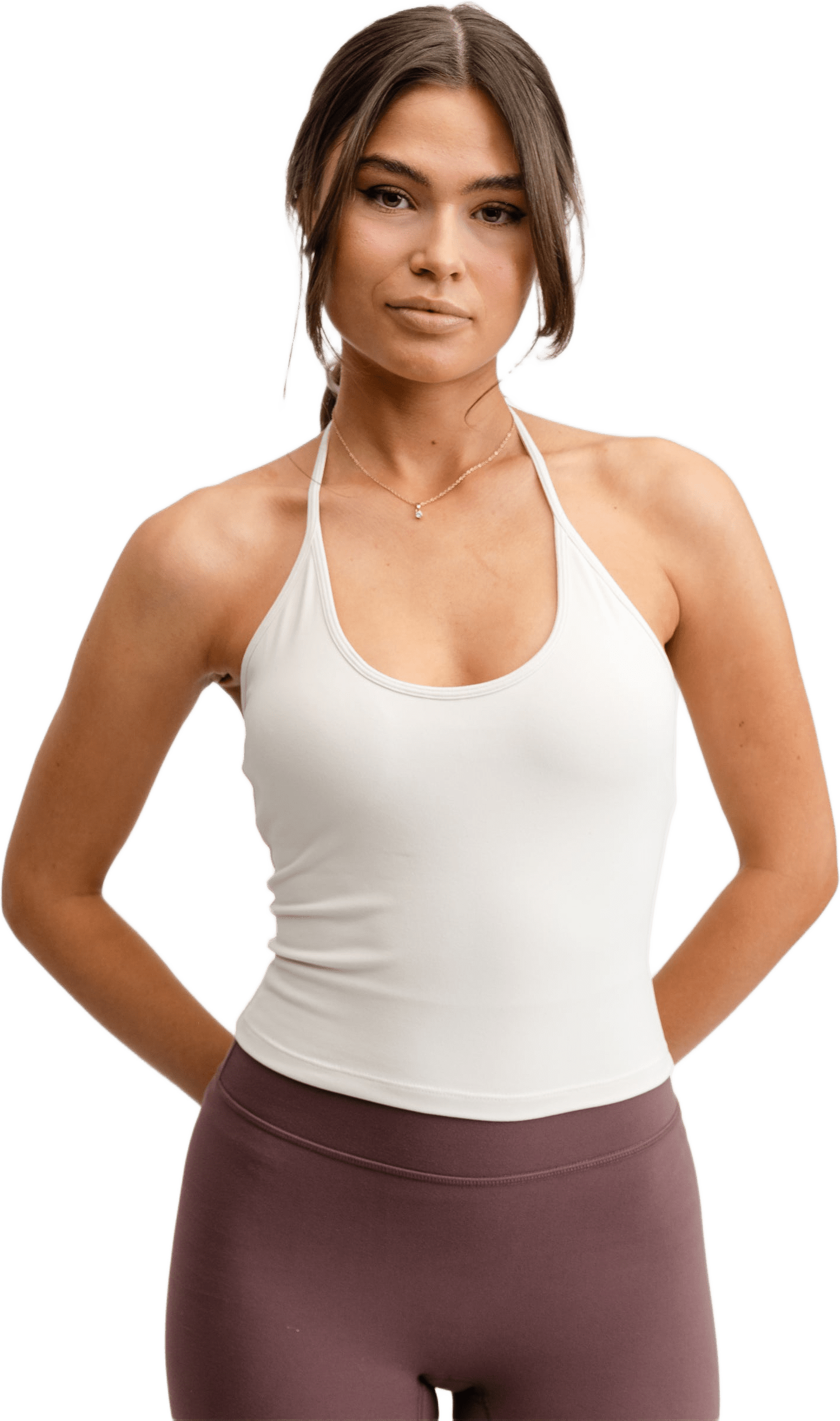 Butter Soft Halterneck Top, från Drop of Mindfulness, i färgen cream white.