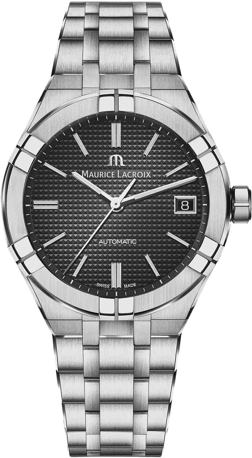 Maurice Lacroix Aikon Automatisk Unisex Svart/stål, Metallband - Ai6007-ss002-330-1, från MAURICE LACROIX, i färgen 1.