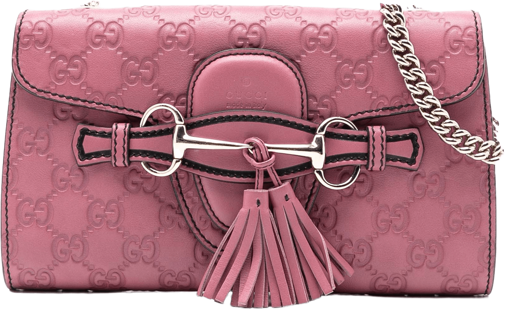 Gucci Small Guccissima Emily Crossbody, från Luxclusif, i färgen pink.