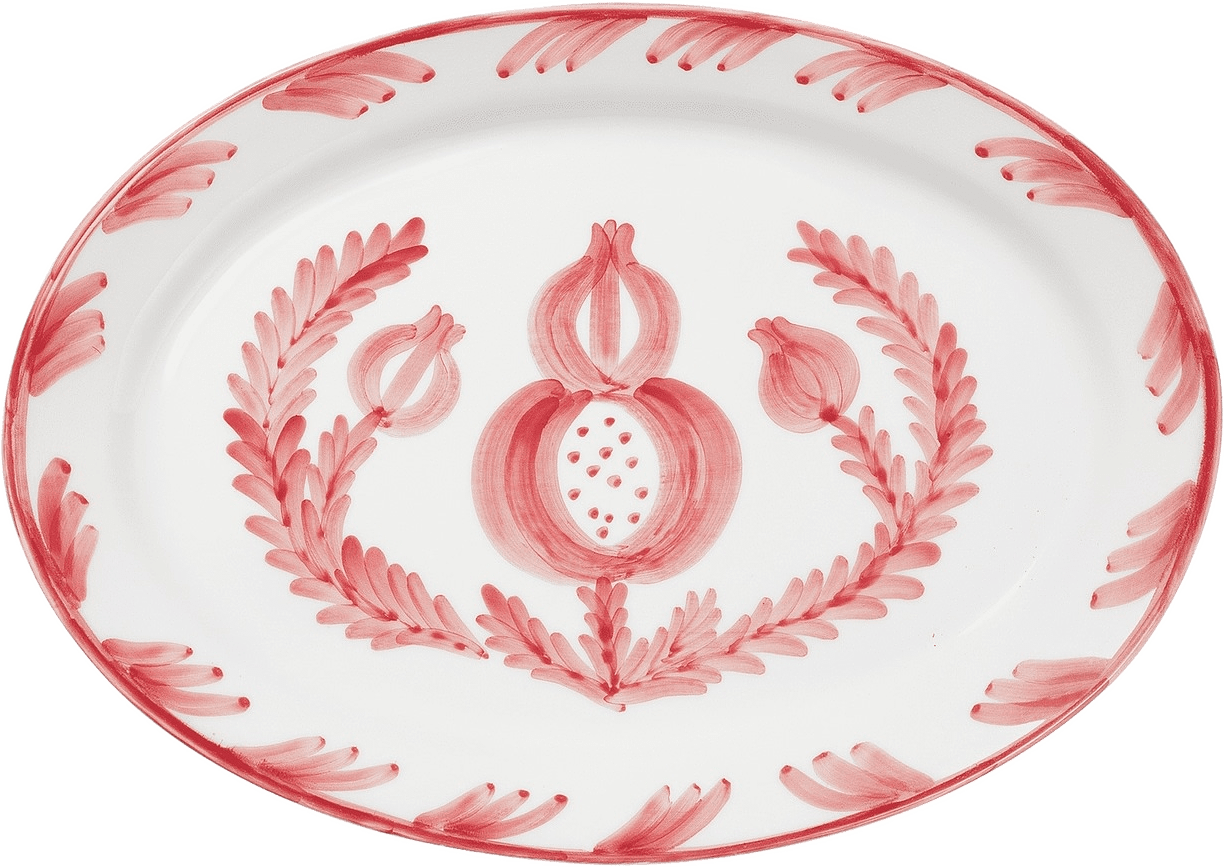 Pomegranate Serveringsfat - 32 Cm, från Pick A Poppy, i färgen red.