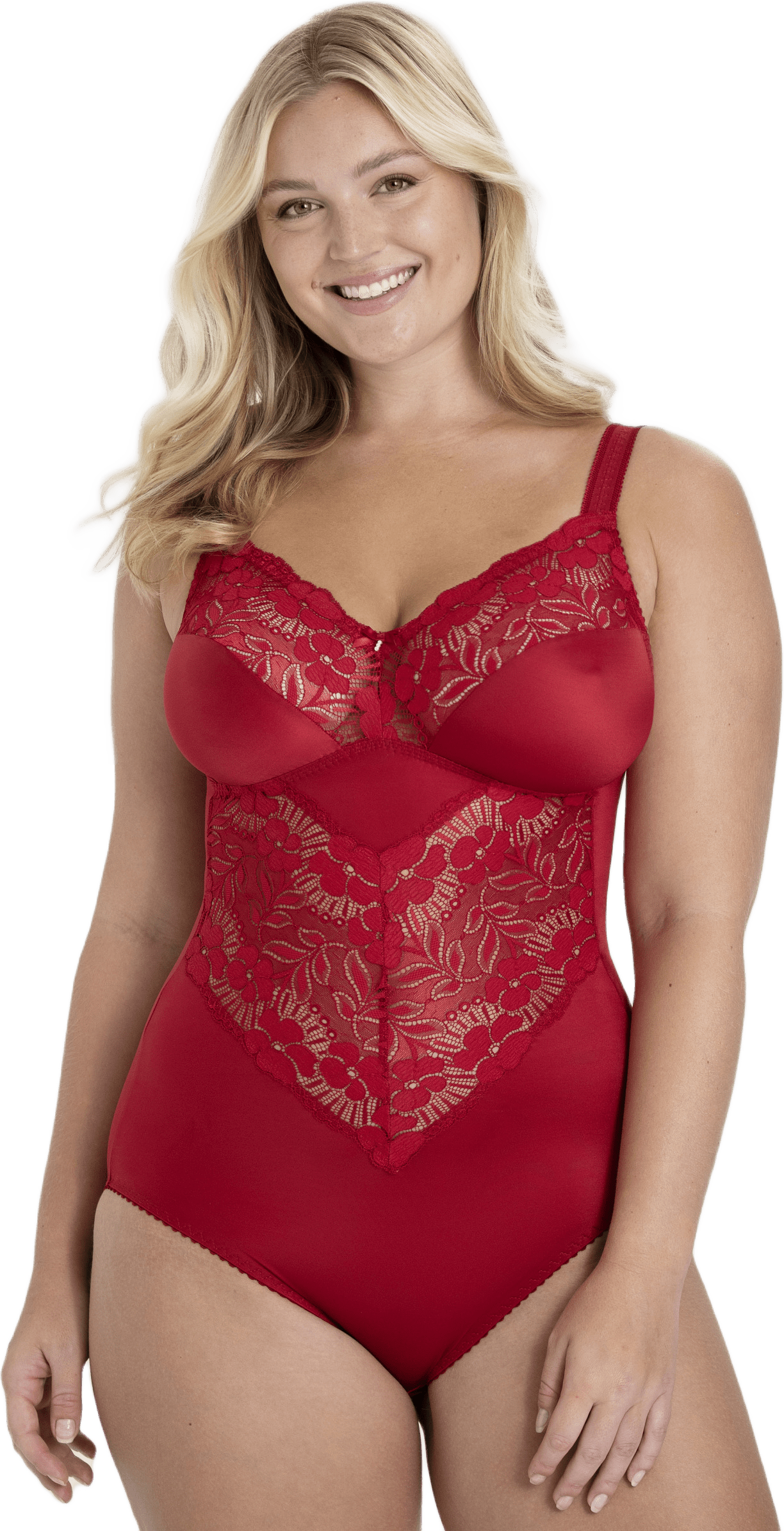 Fantastic Flair Body Utan Bygel, från Miss Mary of Sweden, i färgen engelsk röd.