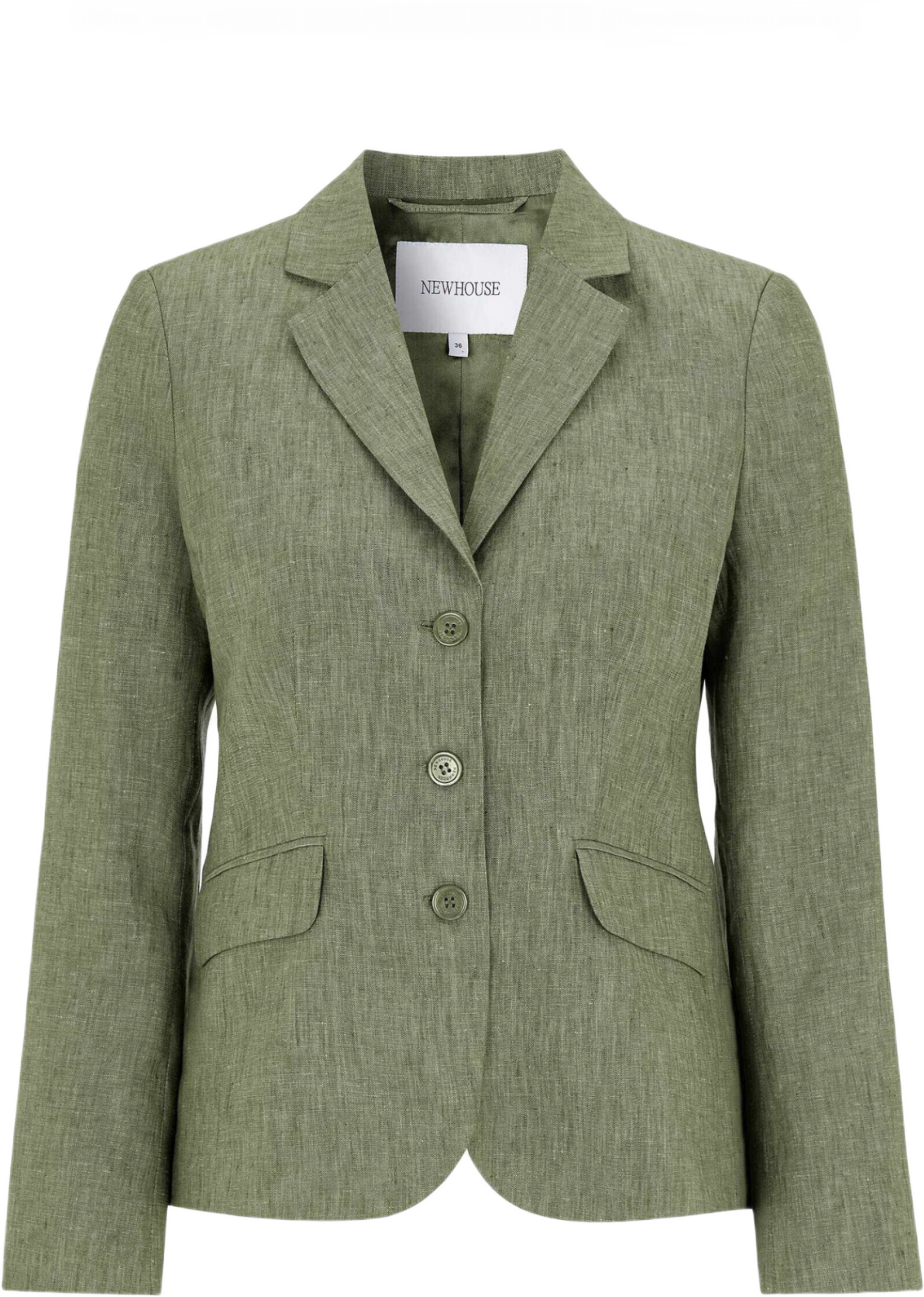 Amanda Linen Blazer, från Newhouse, i färgen grön.