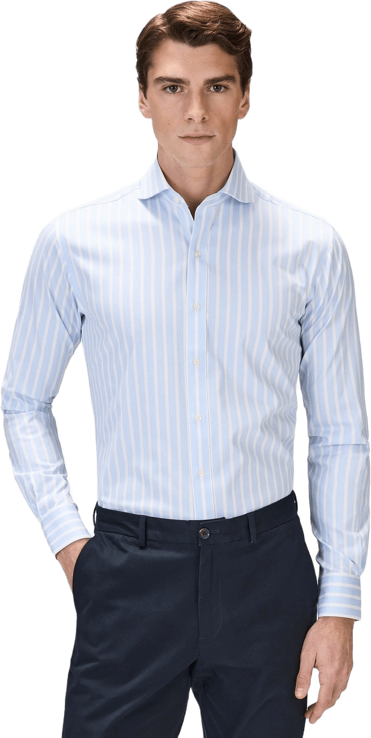 Cotton Striped Stretch Shirt (lyam)