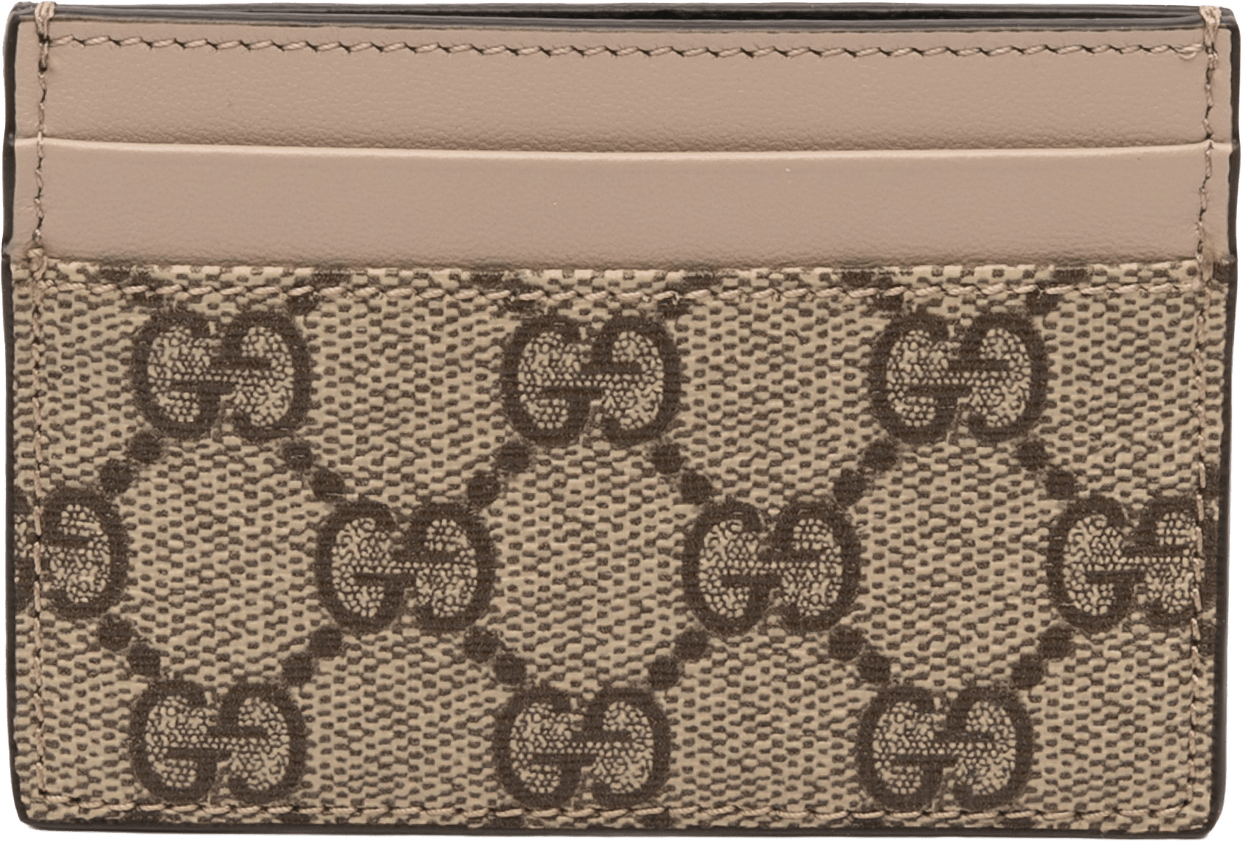 Gucci Gg Supreme Card Holder, från Luxclusif, i färgen beige.