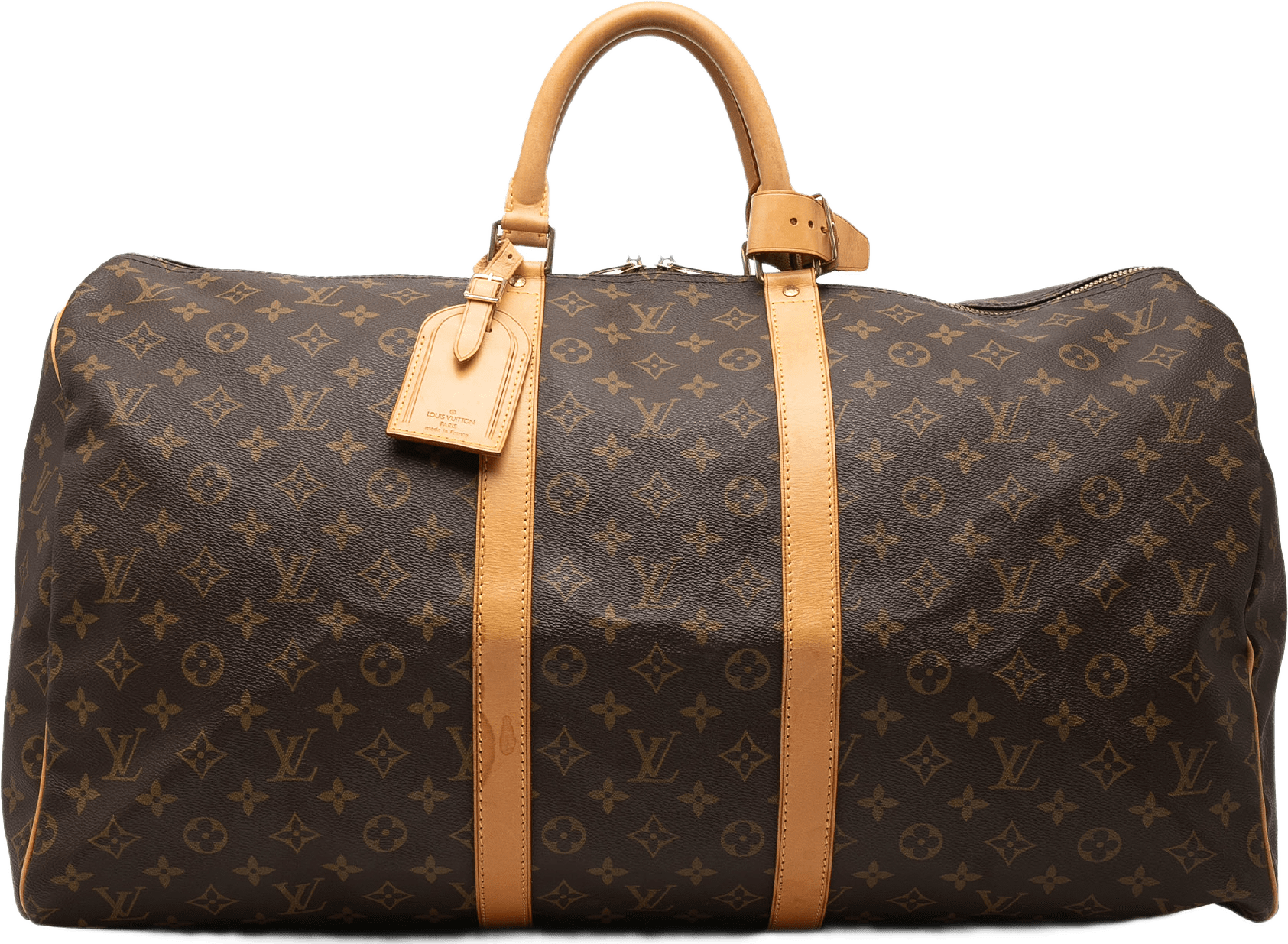 Louis Vuitton Monogram Keepall 55, från Luxclusif, i färgen brown.