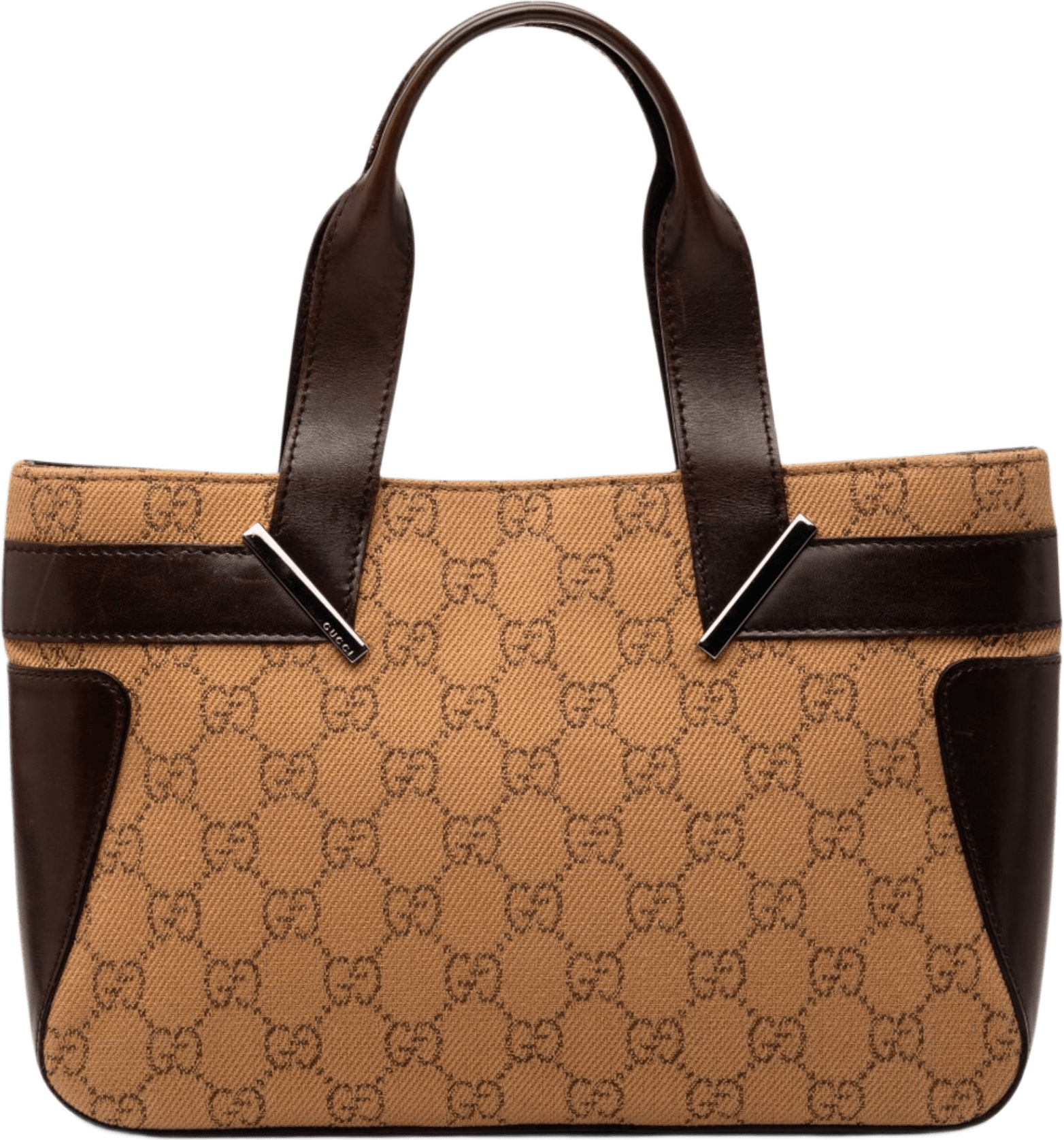 Gucci Gg Denim Handbag, från Luxclusif, i färgen brun.