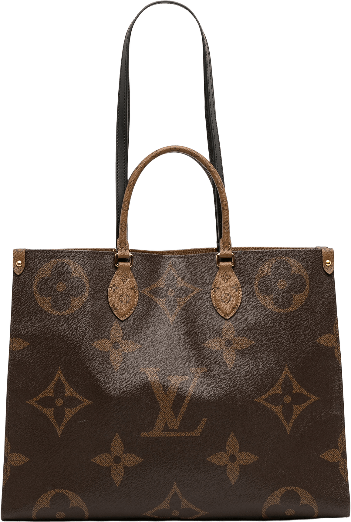 Louis Vuitton Monogram Reverse Giant Onthego Gm, från Luxclusif, i färgen brown.