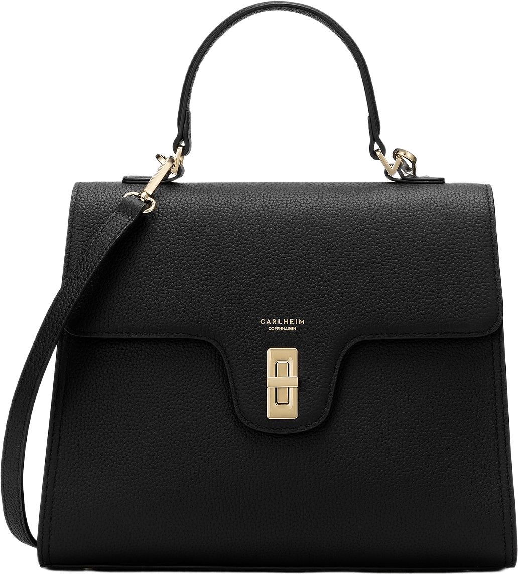 Handväska Läder Estelle, från Carlheim, i färgen svart.