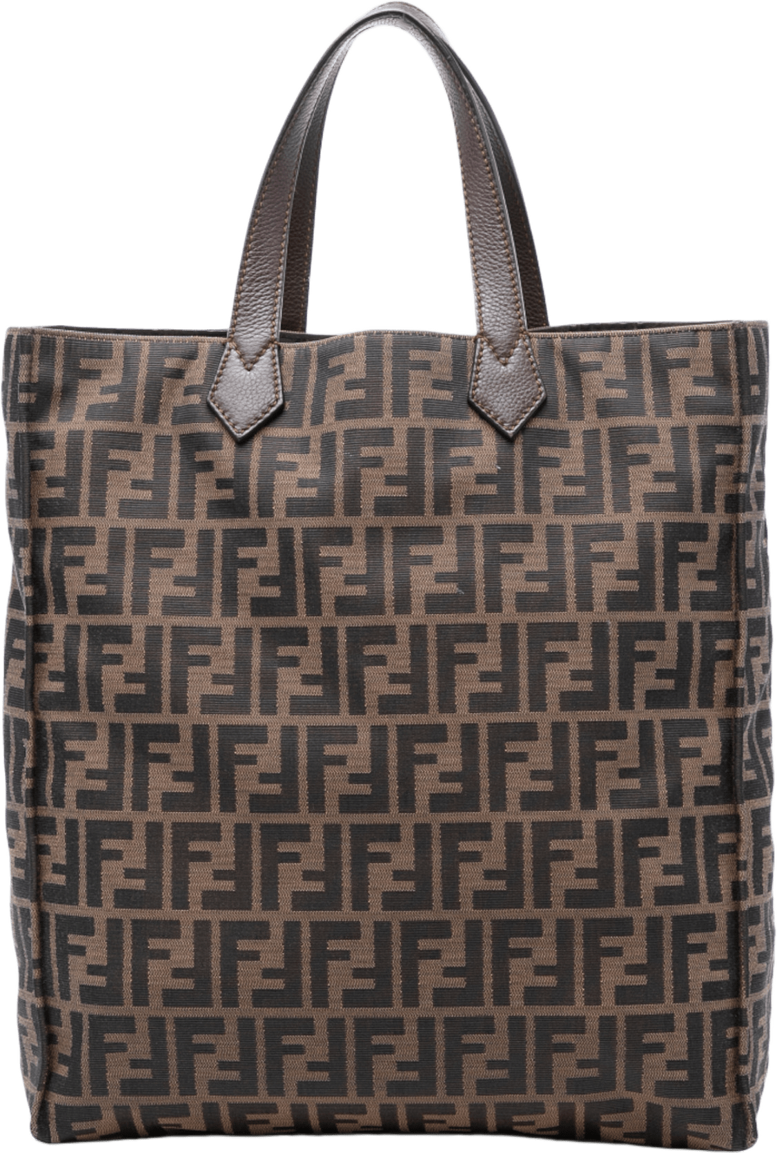 Fendi Zucca Canvas Vertical Shopping Tote, från Luxclusif, i färgen brown.