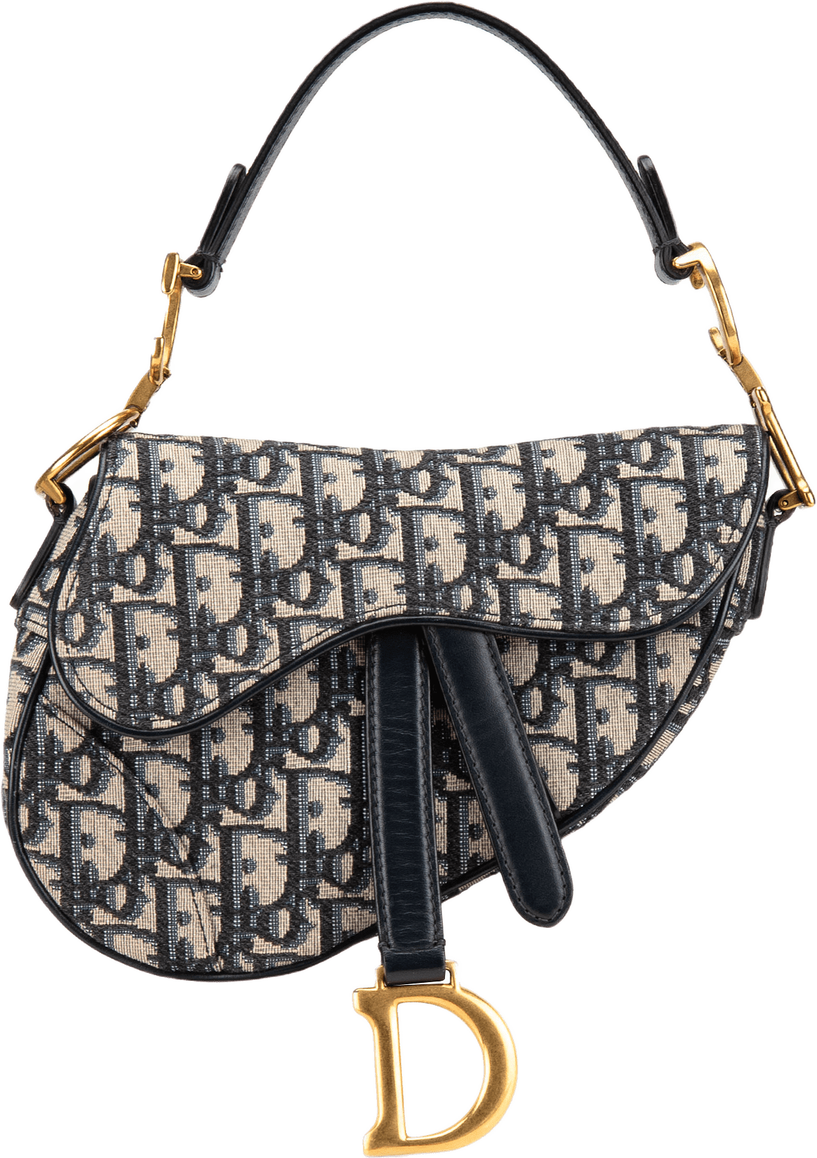 Dior Mini Oblique Canvas Saddle Bag
