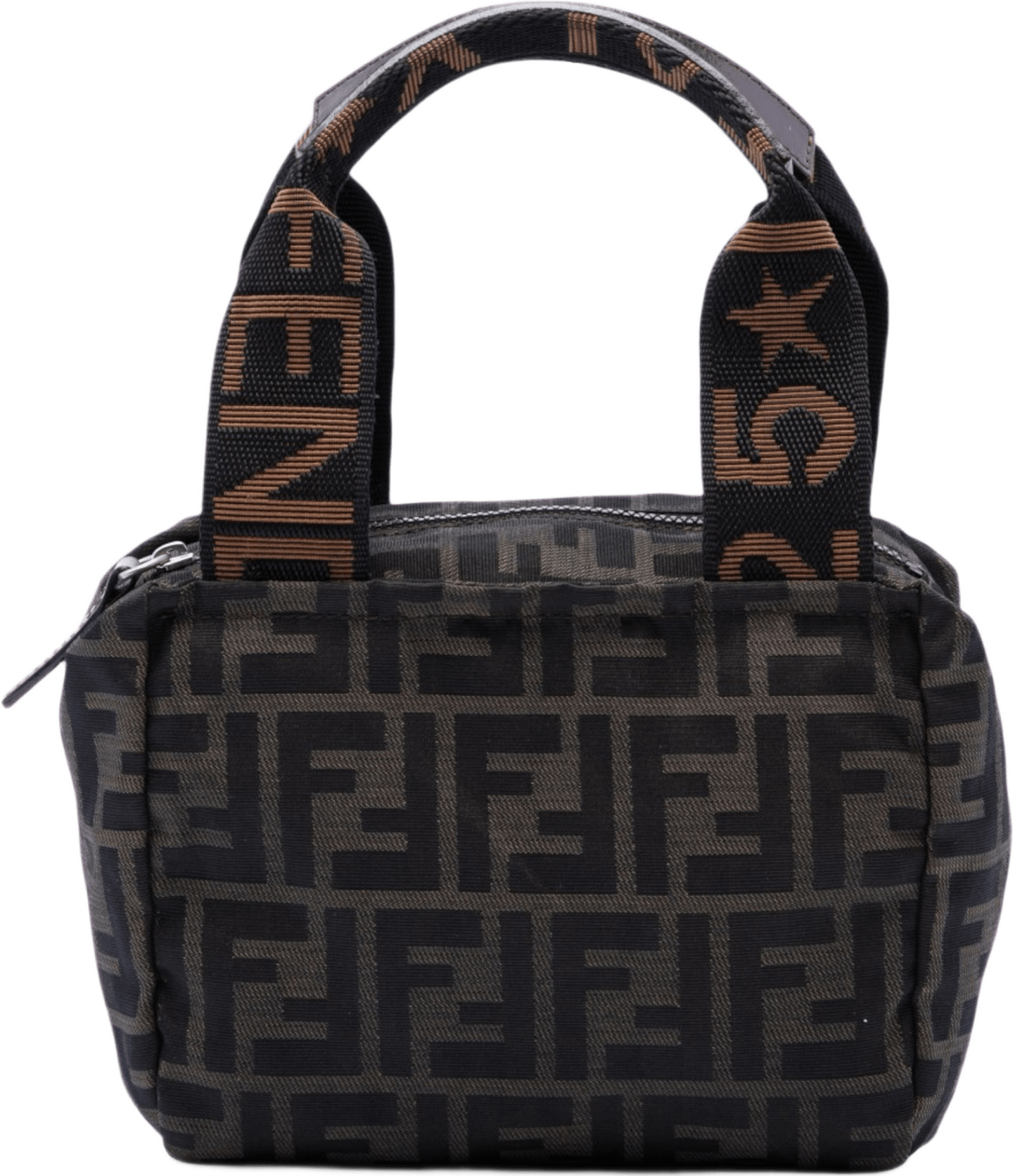 Fendi Mini Zucca Canvas Handbag, från Luxclusif, i färgen brun.