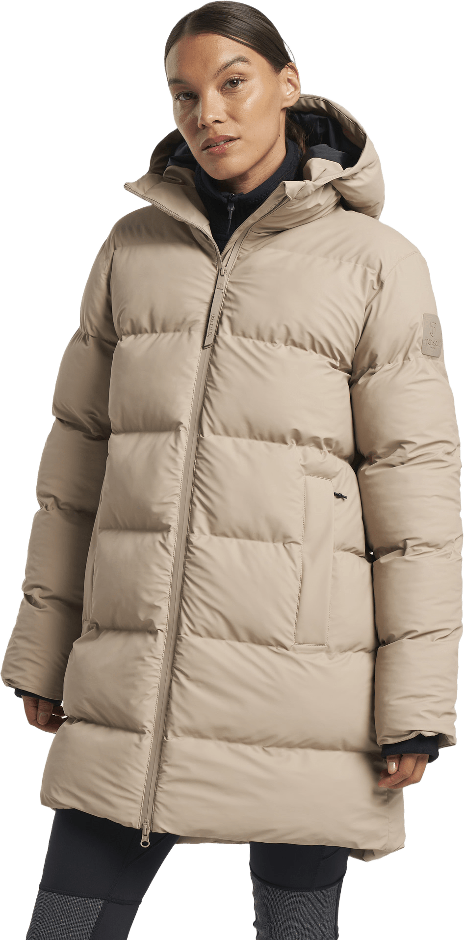 Chimi Jacket Women, från Tenson, i färgen ljusbrun.