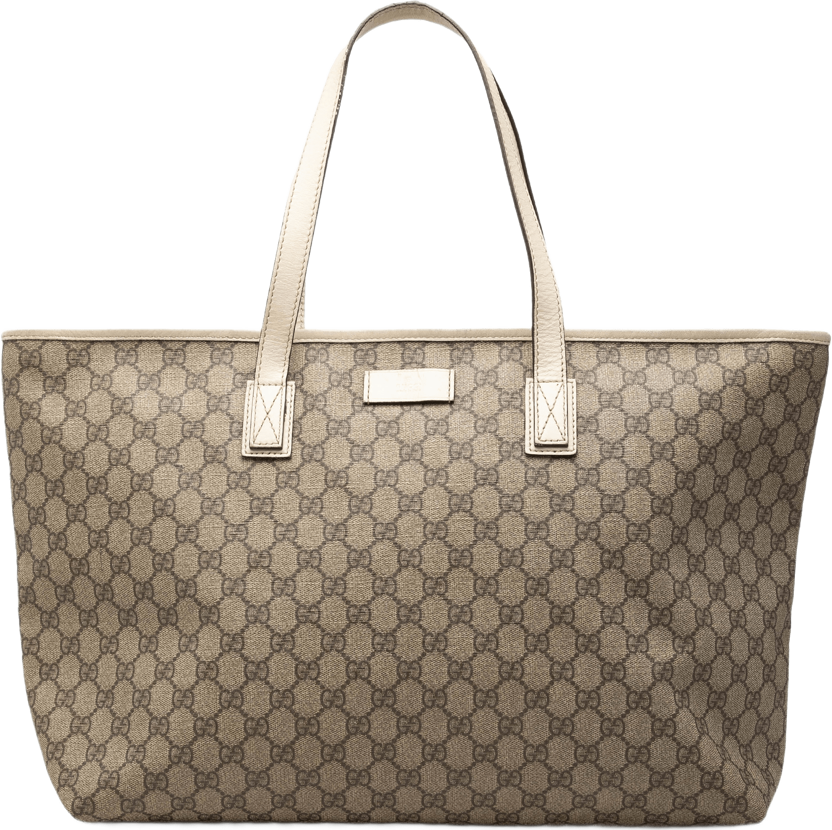 Gucci Large Gg Supreme Tote, från Luxclusif, i färgen beige.
