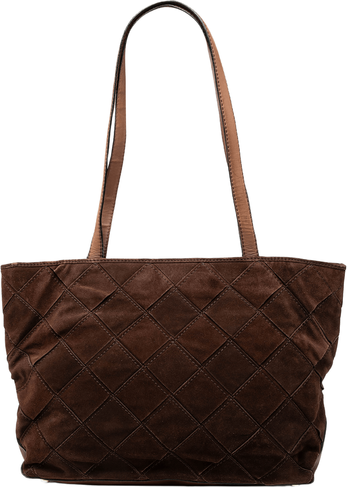 Bottega Veneta Suede Intrecciato Tote, från Luxclusif, i färgen brown.