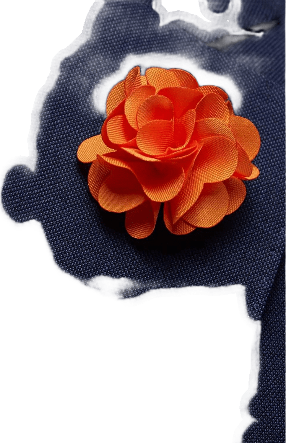 Flower Lapel Pin, från John Henric, i färgen orange.