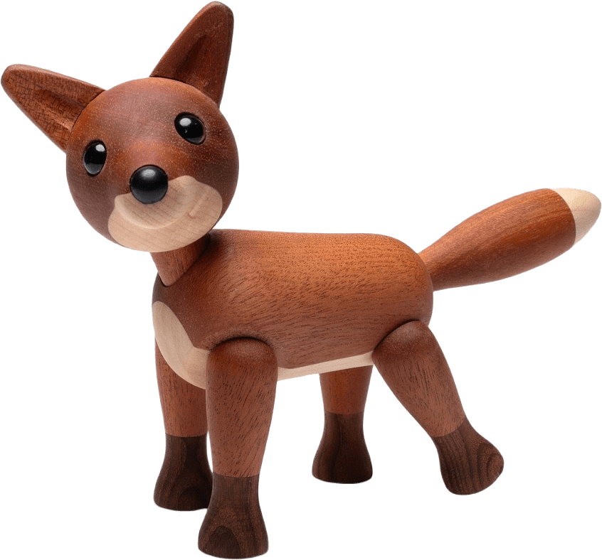Foxy Räv Trädekoration 12 Cm Mahogny