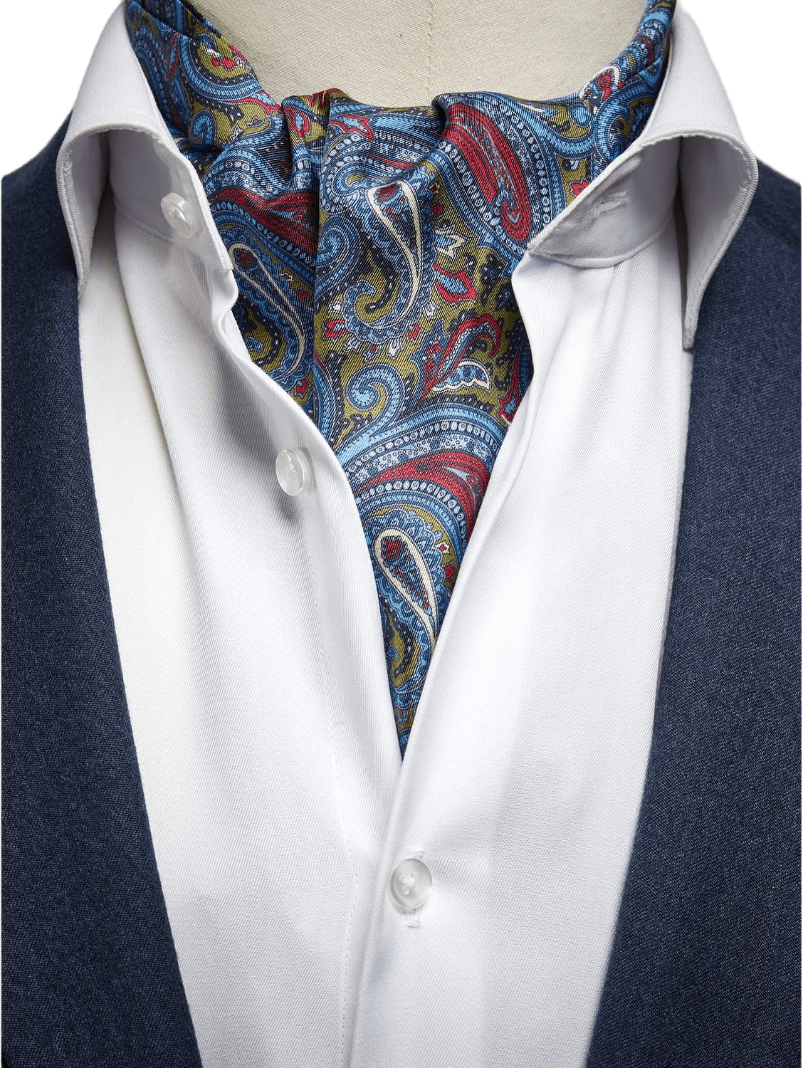 Silk Double Pointed Ascot Paisley