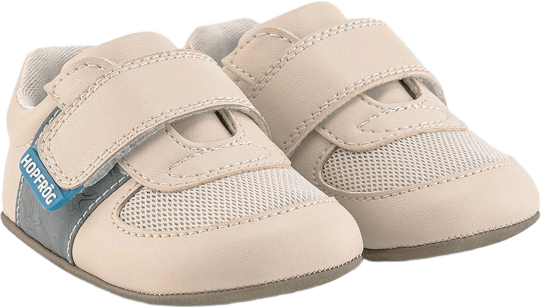 Hopfrög First Prime Barefoot, från Minimoca, i färgen cool beige.