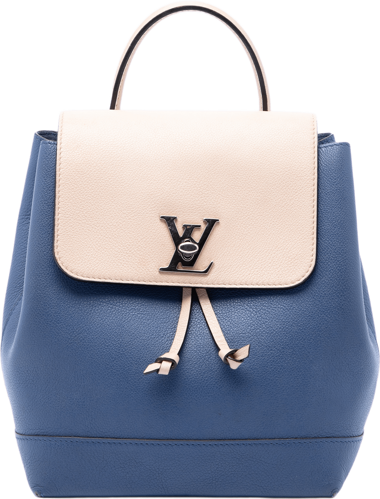 Louis Vuitton Bicolor Taurillon Lockme Backpack, från Luxclusif, i färgen brun.