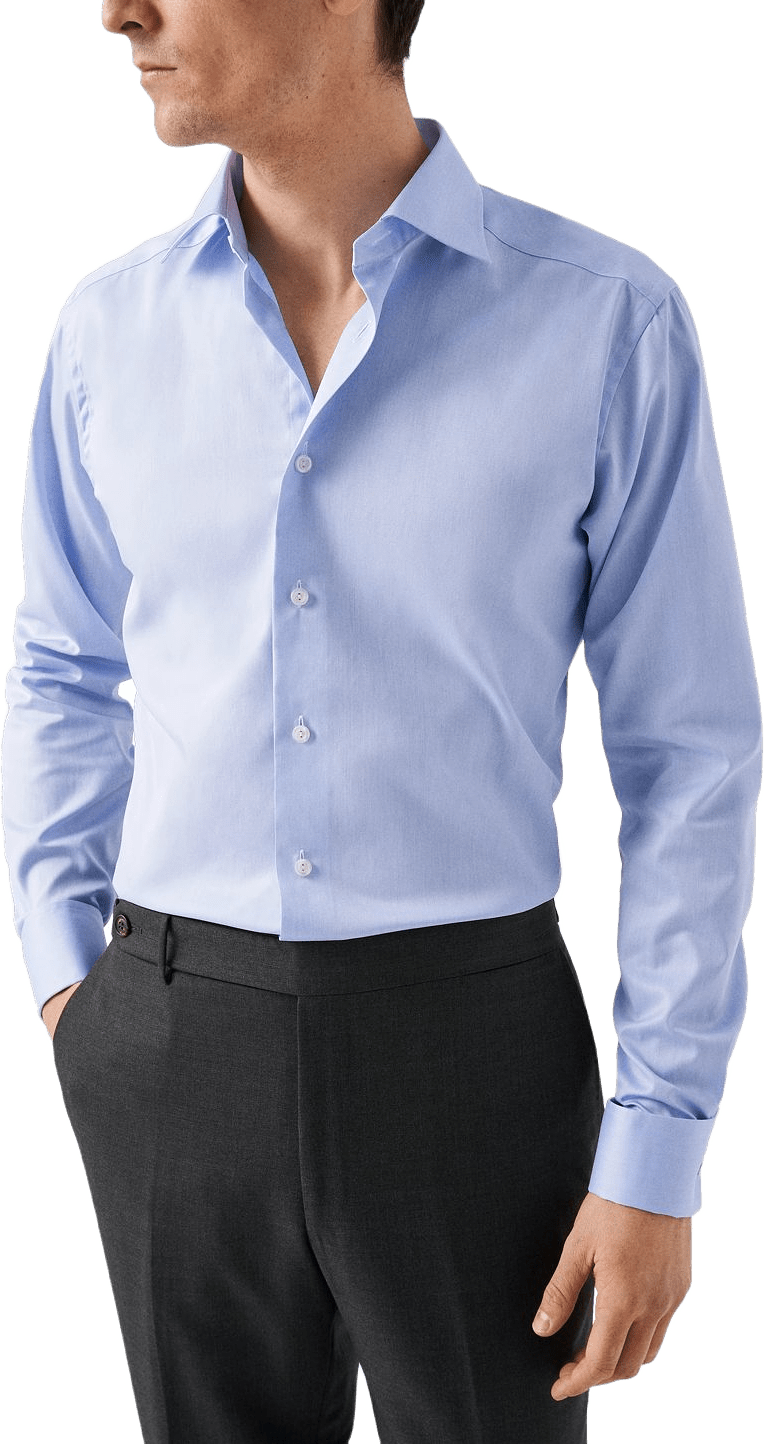 Signature Twill-skjorta Med Dubbel Manschett Slim Fit