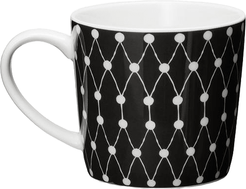 Porslinsmugg Liten Net, från Littlephant, i färgen svart.