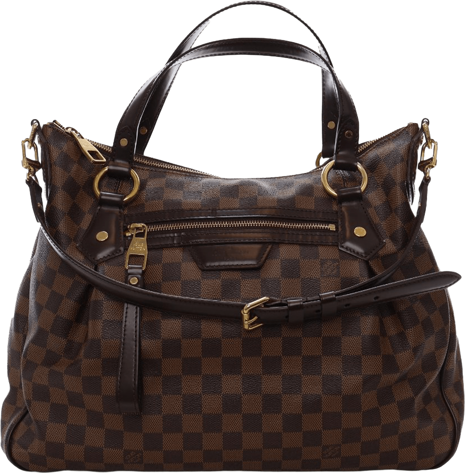 Louis Vuitton Damier Ebene Evora Mm, från Luxclusif, i färgen brown.