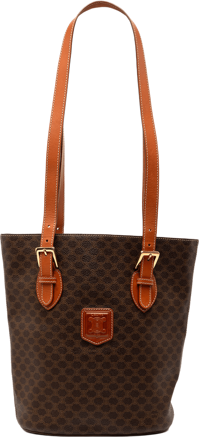 Celine Macadam Coated Canvas Tote, från Luxclusif, i färgen brown.