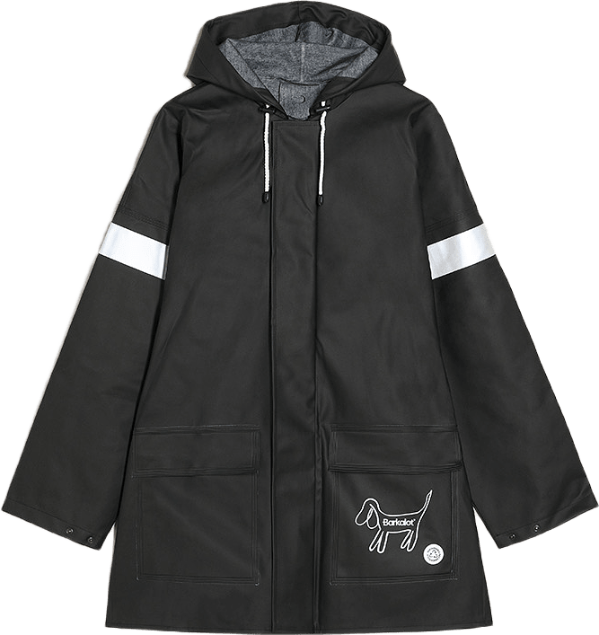 Upcycled Regnjacka, från Barkalot, i färgen black.