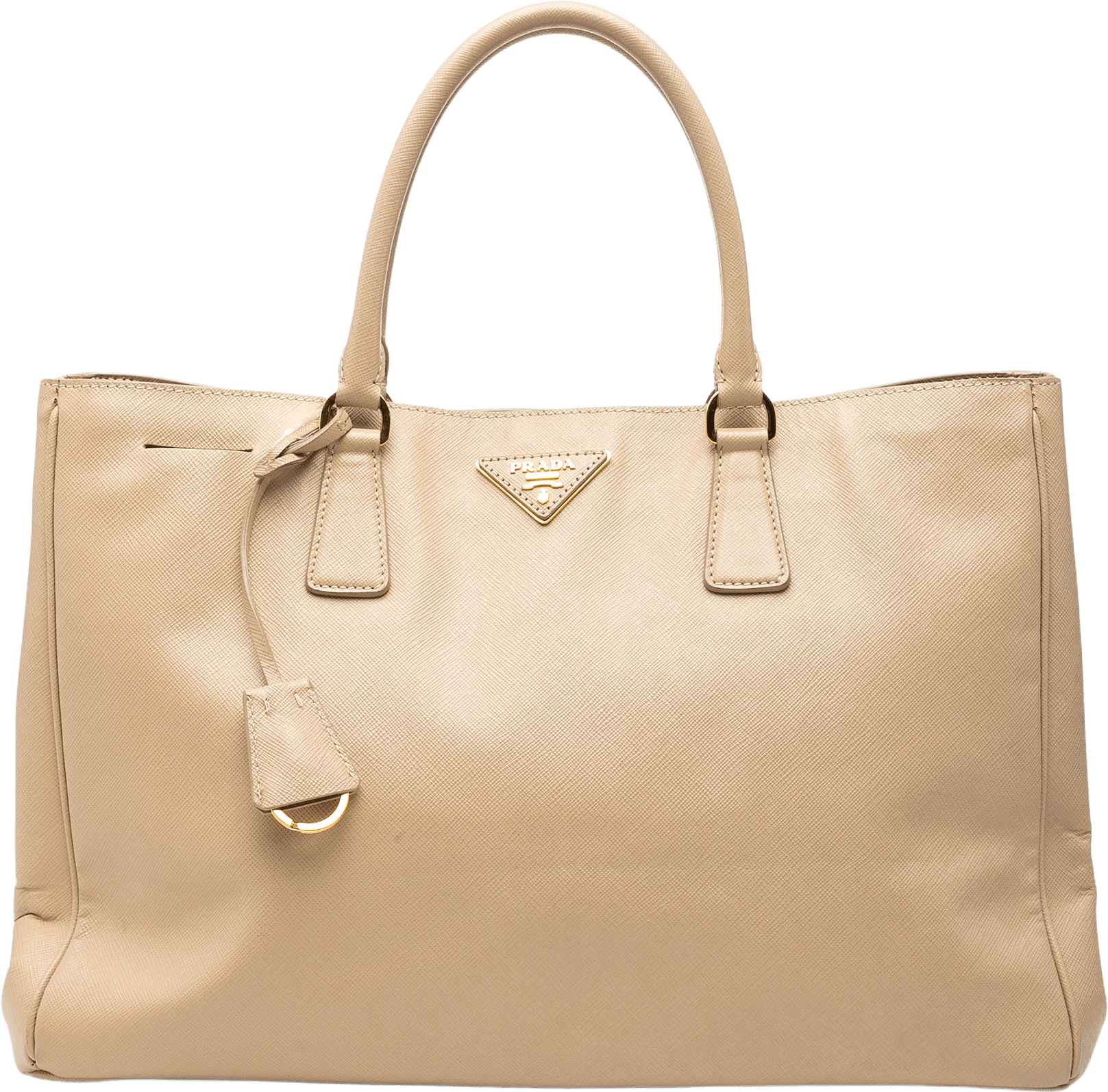 Prada Large Saffiano Lux Galleria Tote, från Luxclusif, i färgen beige.