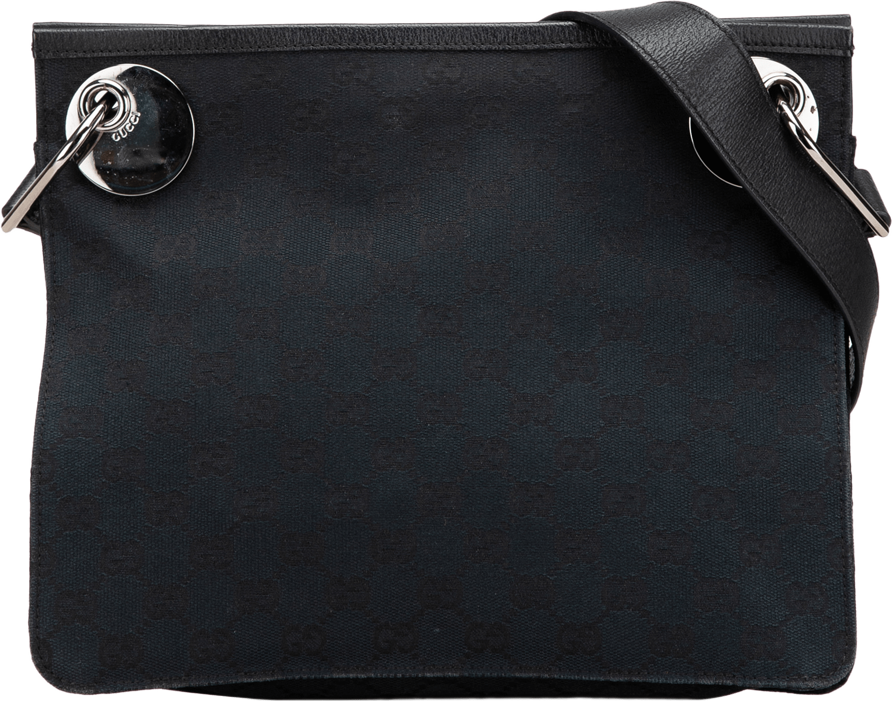 Gucci Gg Canvas Eclipse Crossbody, från Luxclusif, i färgen navy.