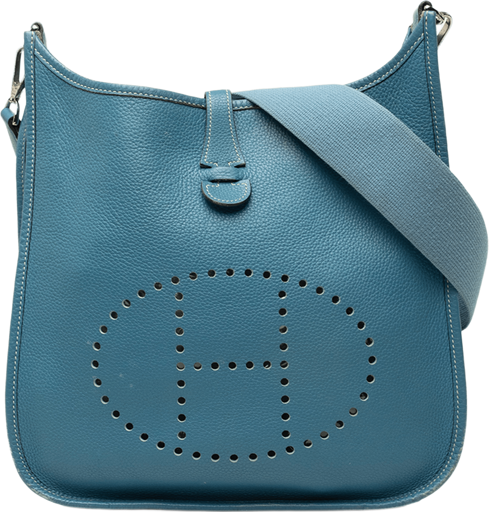 Hermès Clemence Evelyne I 29, från Luxclusif, i färgen blå.