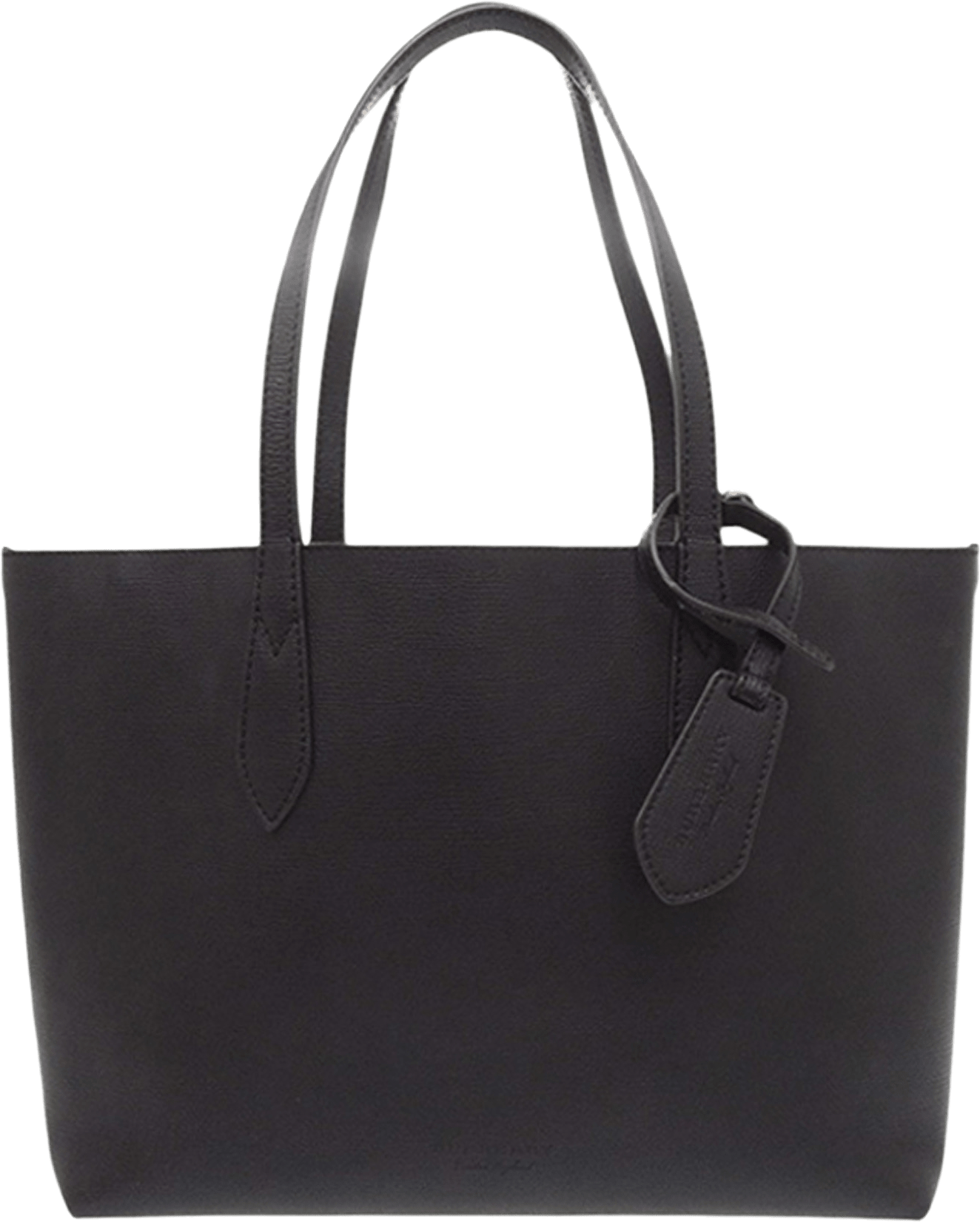 Burberry Haymarket Check Coated Canvas Reversible Tote, från Luxclusif, i färgen black.