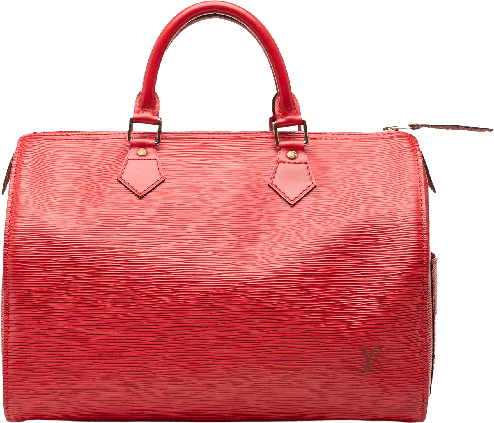 Louis Vuitton Epi Speedy 30, från Luxclusif, i färgen red.