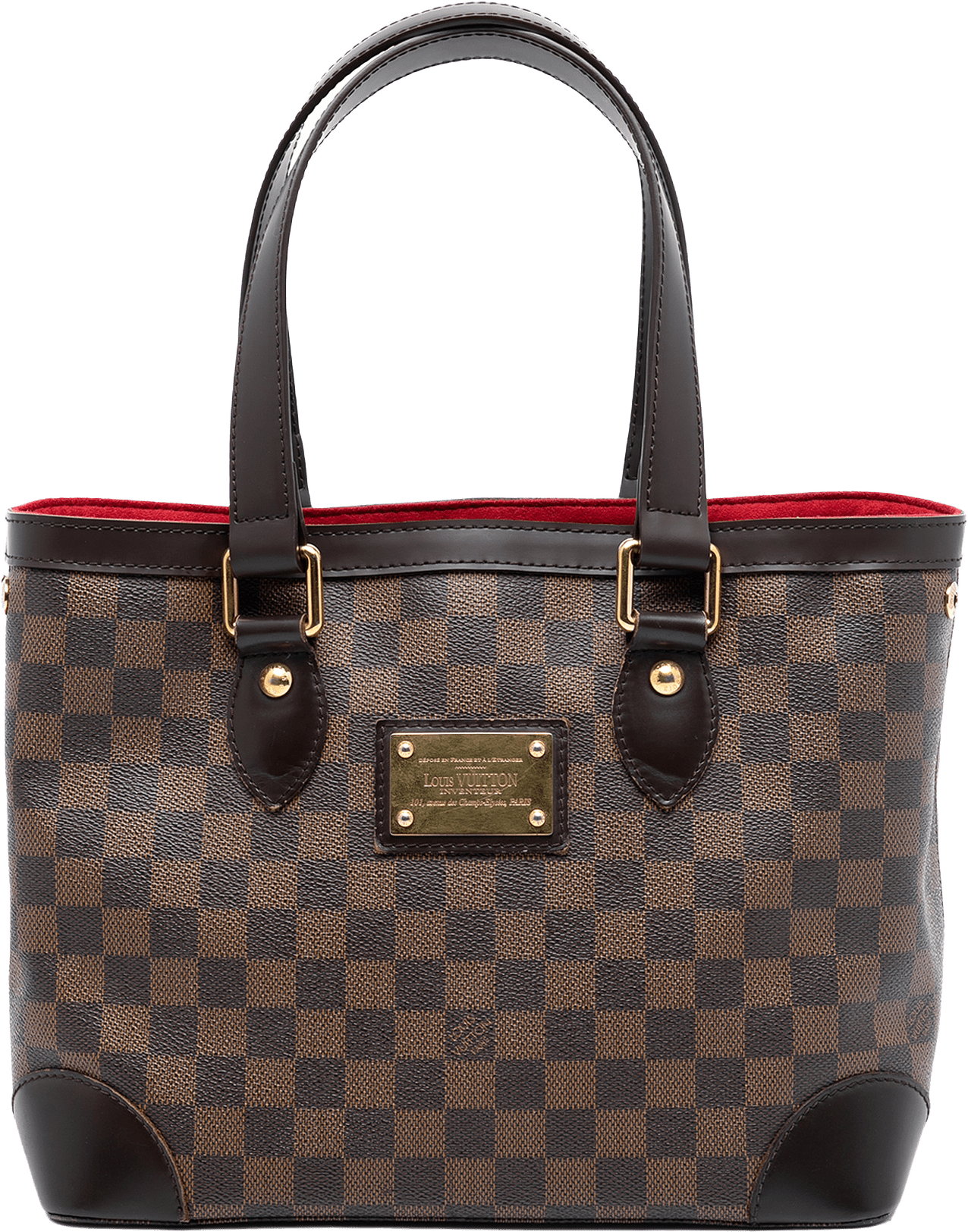 Louis Vuitton Damier Ebene Hampstead Pm, från Luxclusif, i färgen brown.