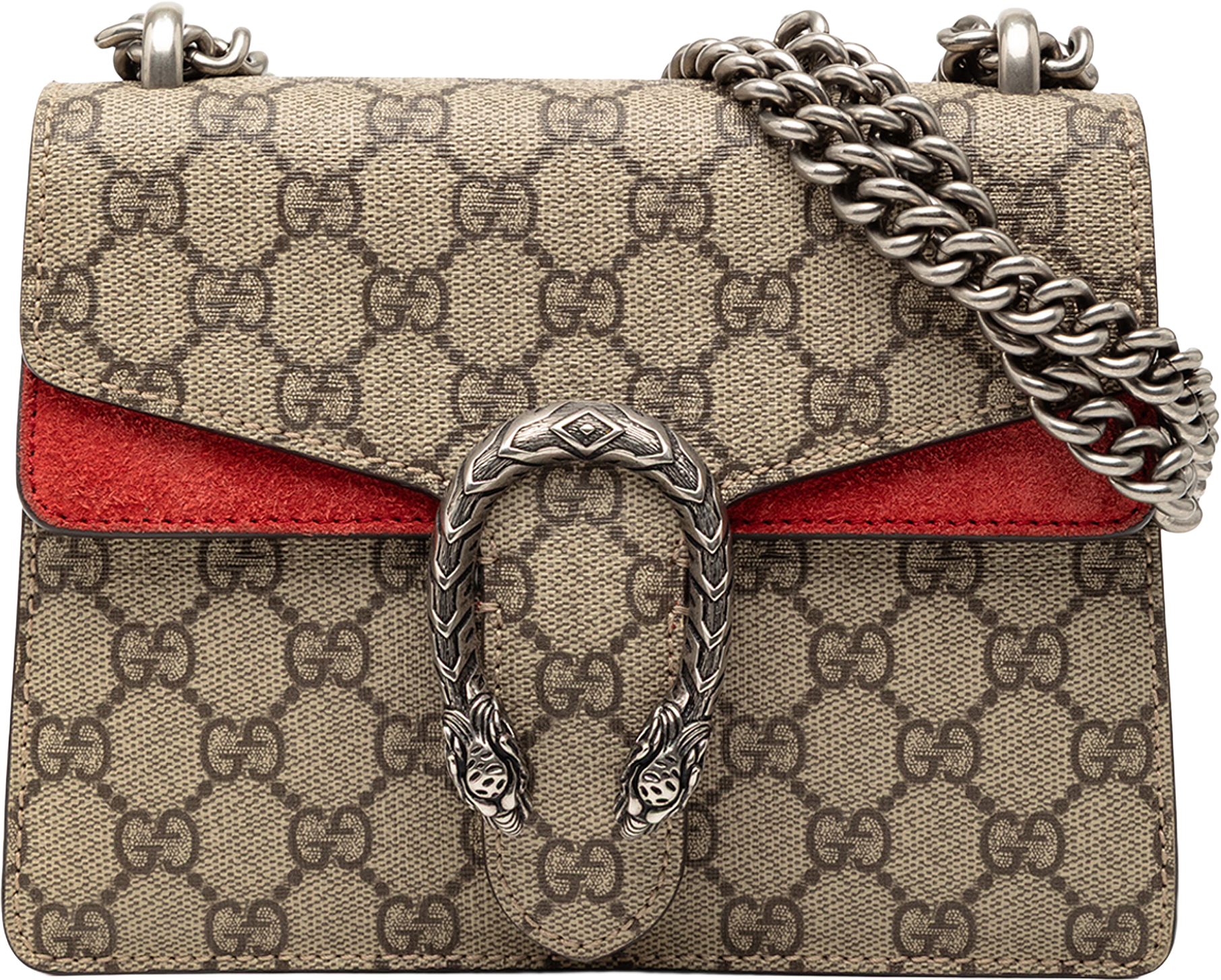 Gucci Small Gg Supreme Dionysus Crossbody, från Luxclusif, i färgen beige.
