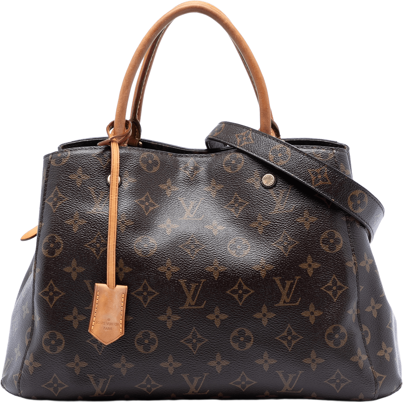 Louis Vuitton Monogram Montaigne Mm, från Luxclusif, i färgen brown.