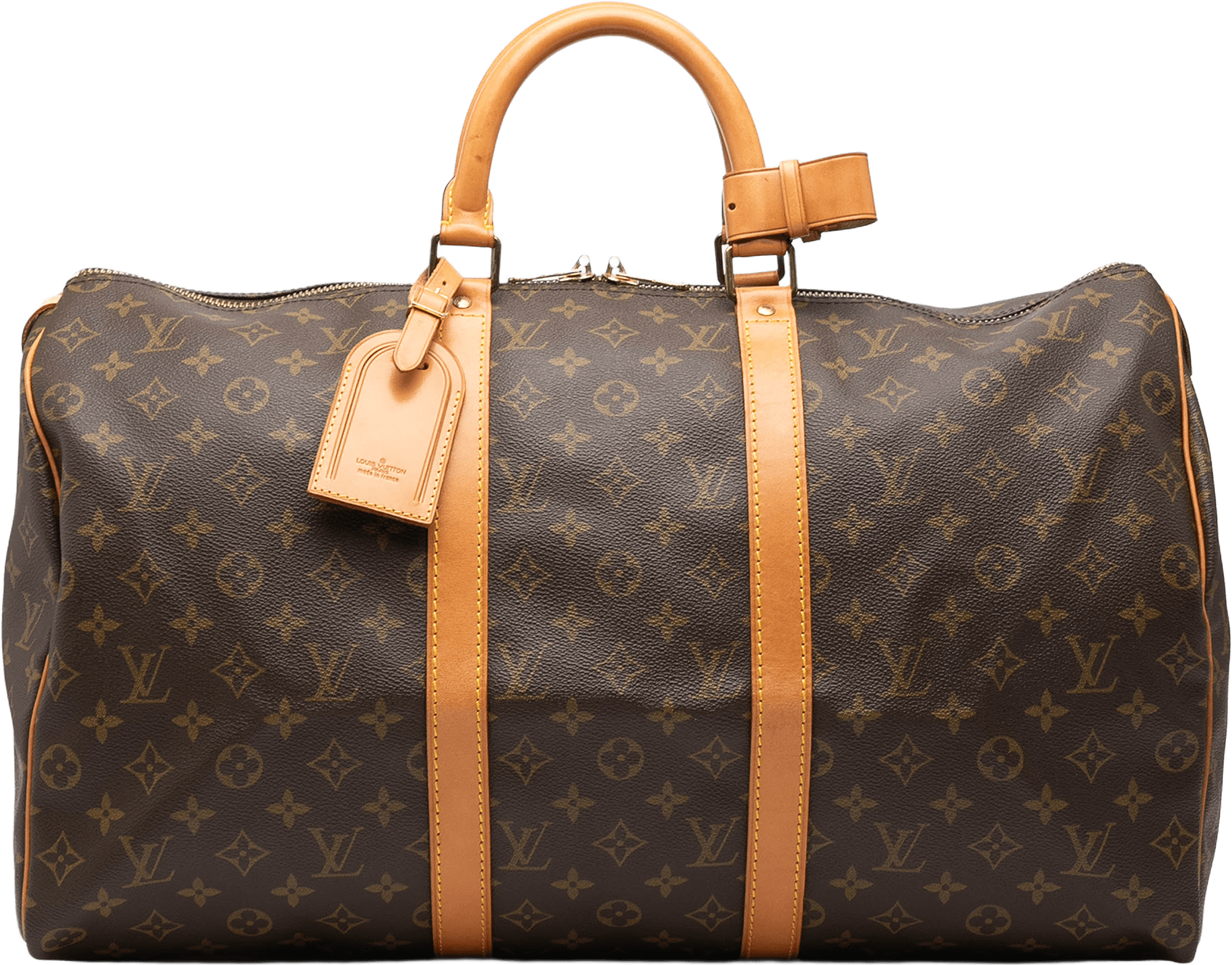 Louis Vuitton Monogram Keepall 50, från Luxclusif, i färgen brown.