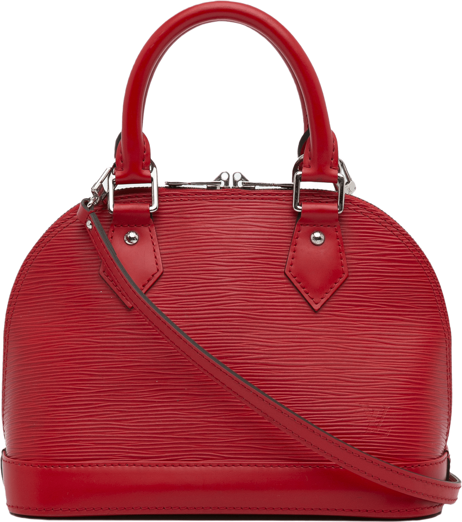 Louis Vuitton Epi Alma Bb, från Luxclusif, i färgen red.