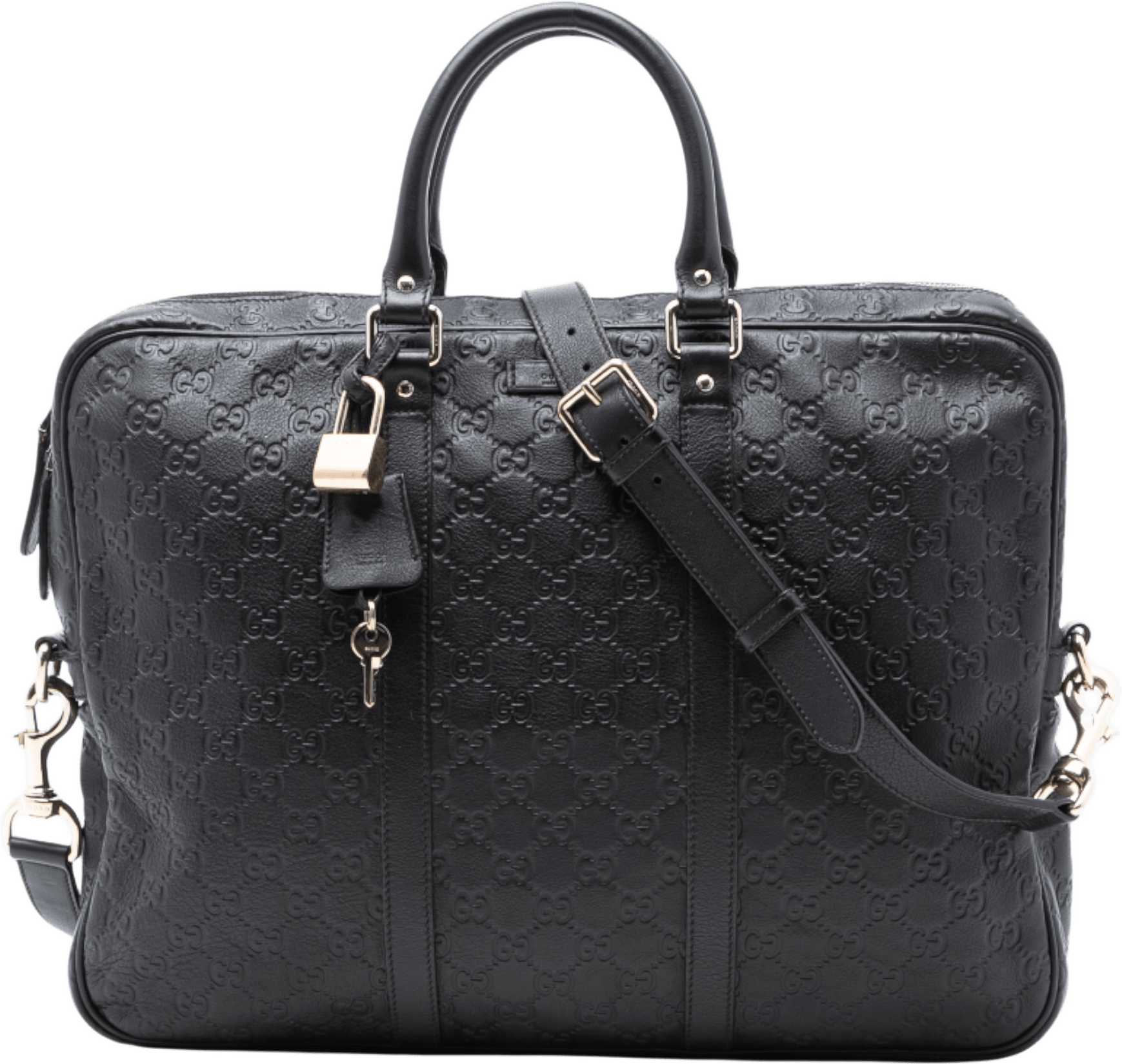 Gucci Guccissima Business Bag, från Luxclusif, i färgen black.