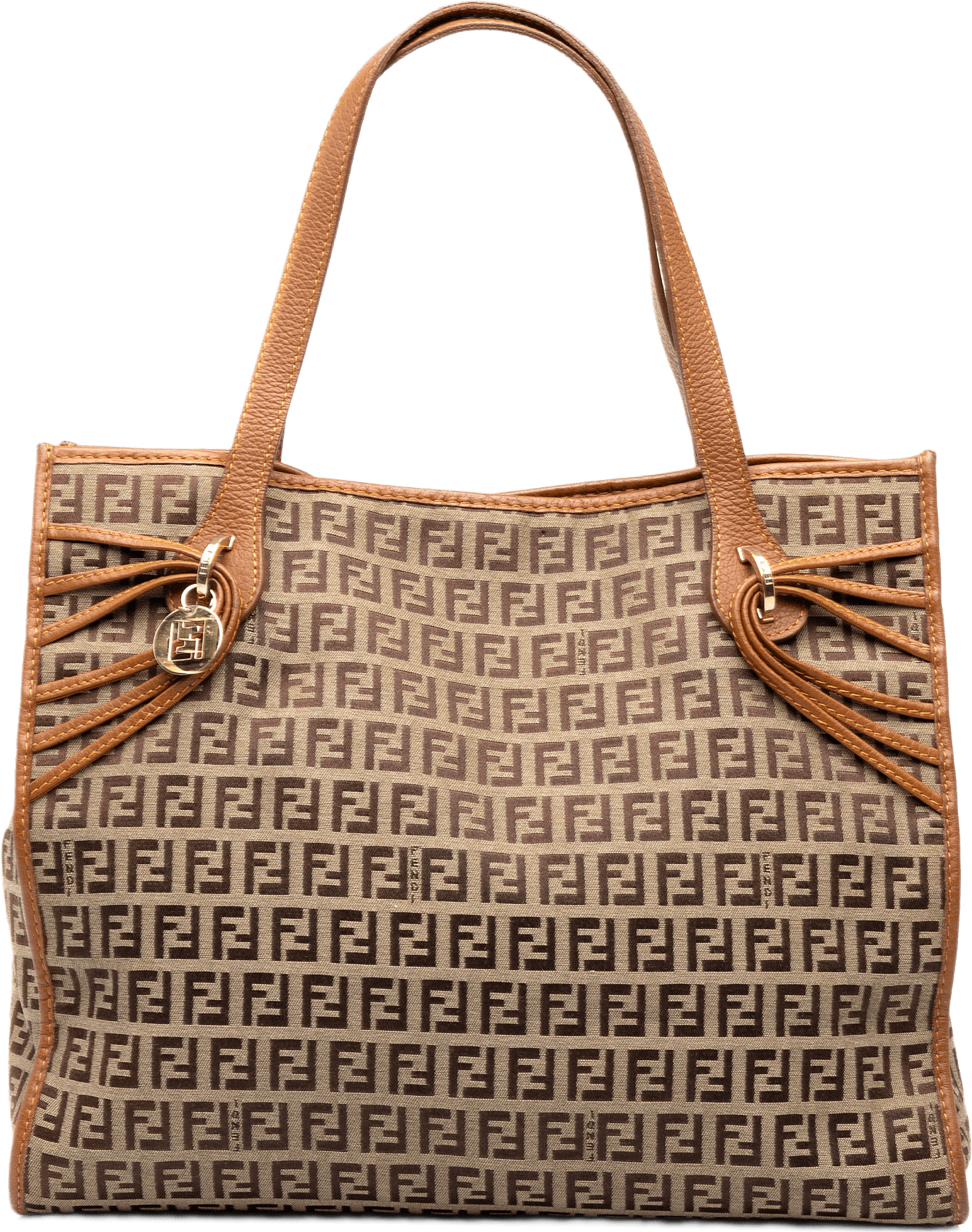 Fendi Zucchino Canvas Tote, från Luxclusif, i färgen beige.