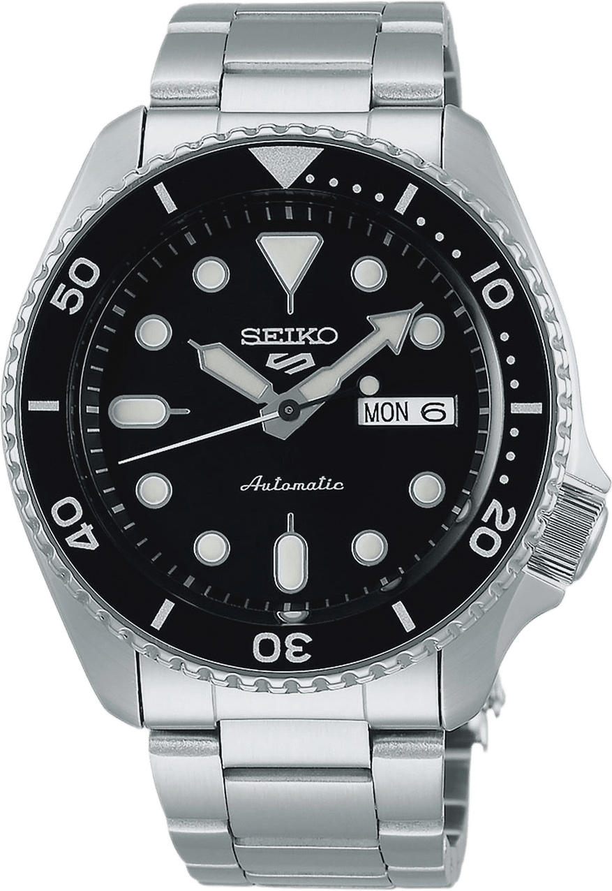 Seiko 5 Sports Automatic Svart/stål, Stållänk - Srpd55k1, från Seiko, i färgen 1.