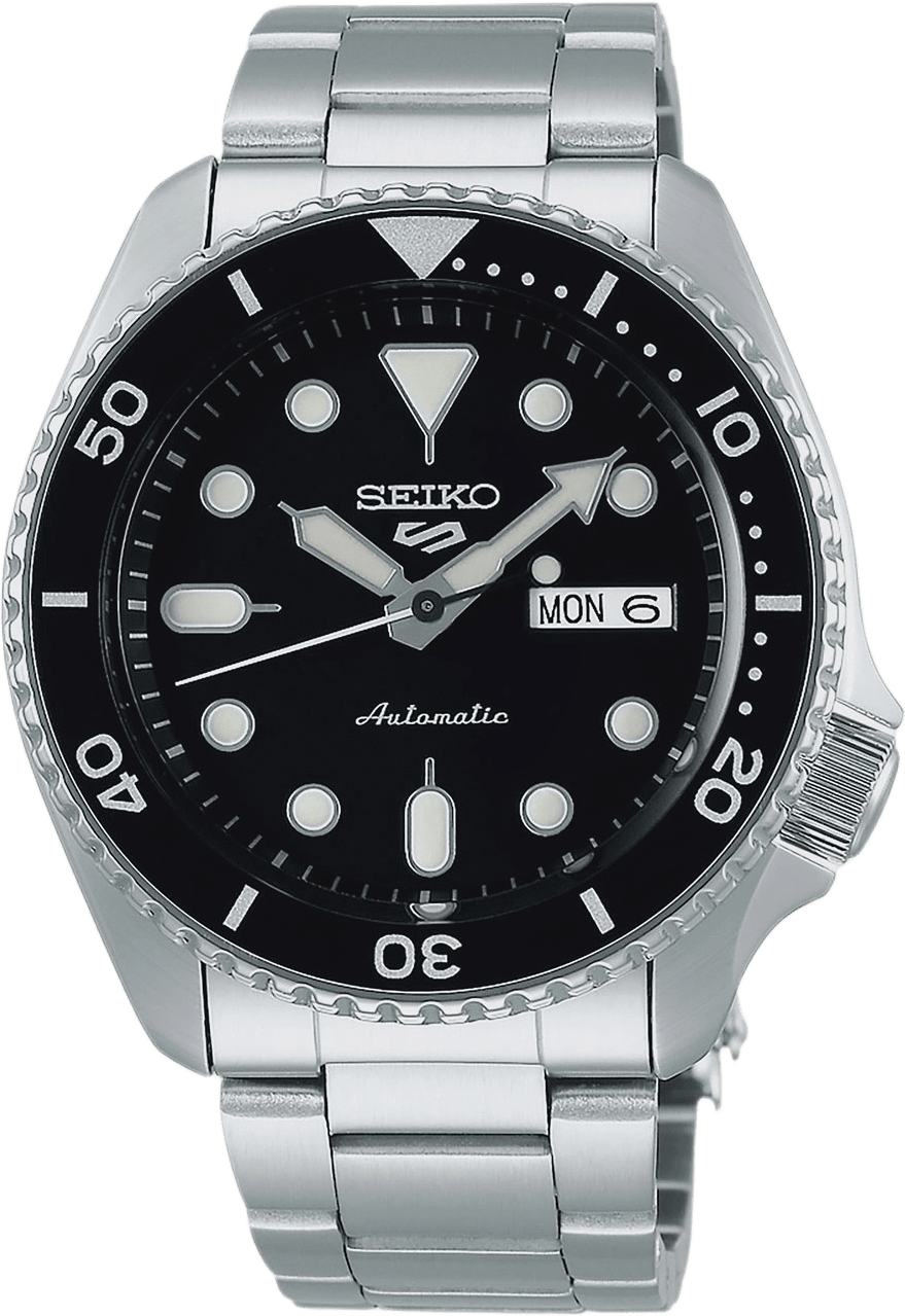 Seiko 5 Sports Automatic Svart/stål, Stållänk - Srpd55k1, från Seiko, i färgen 1.